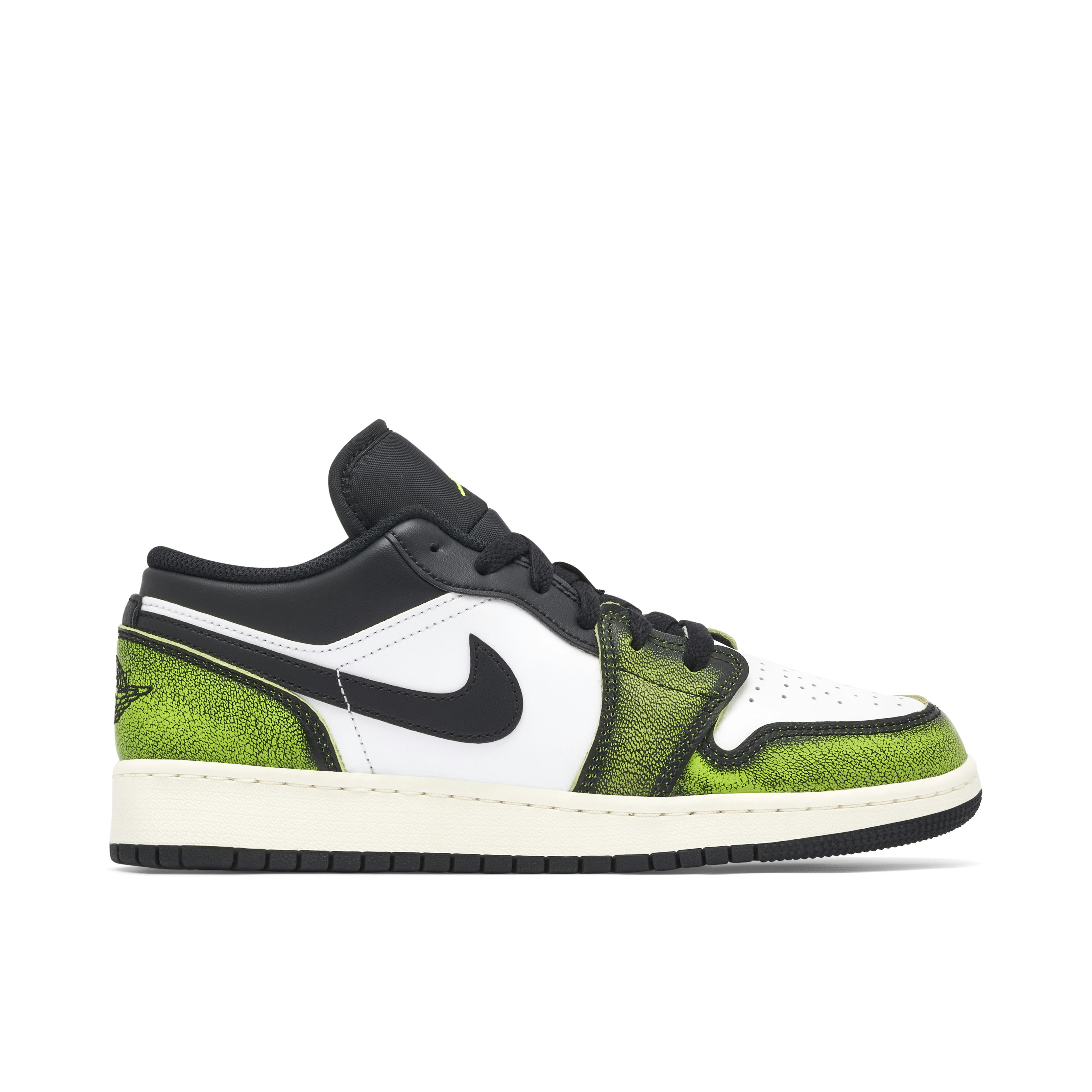 Air Jordan 1 Low White Black Green GS