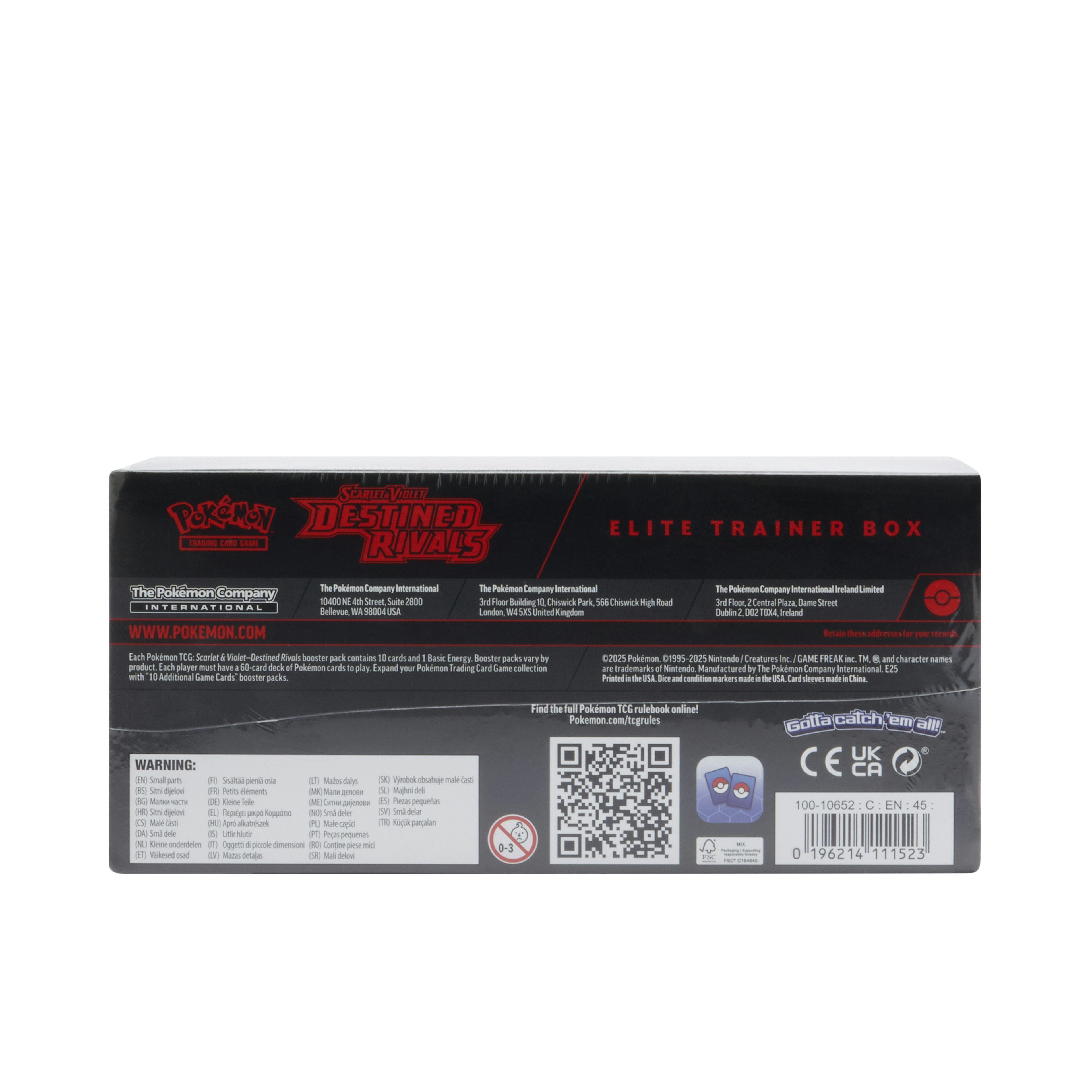 2025 Pokémon Scarlet & Violet Destined Rivals Elite Trainer Box