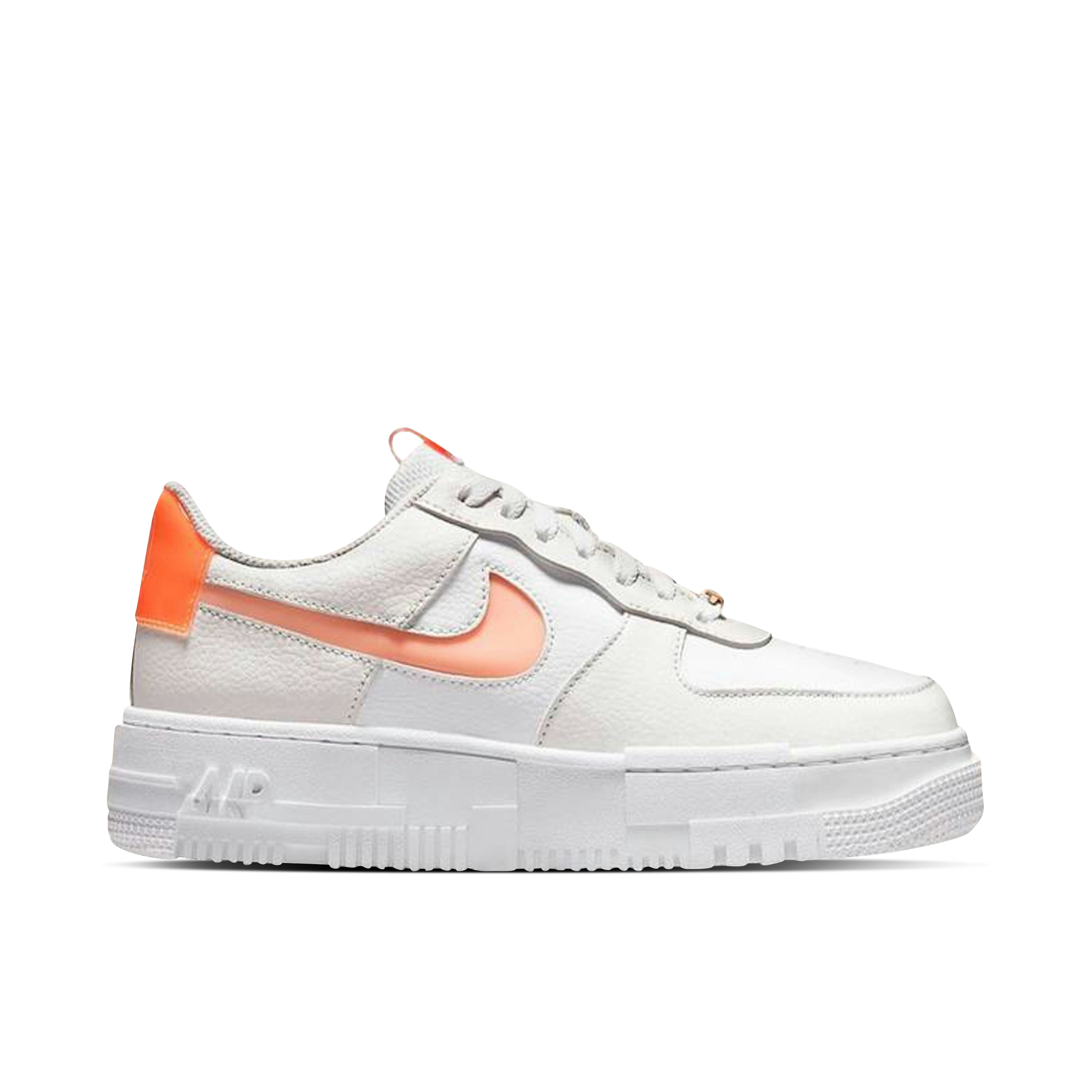 nike glitter running shoes grey and orange Low Pixel White Orange