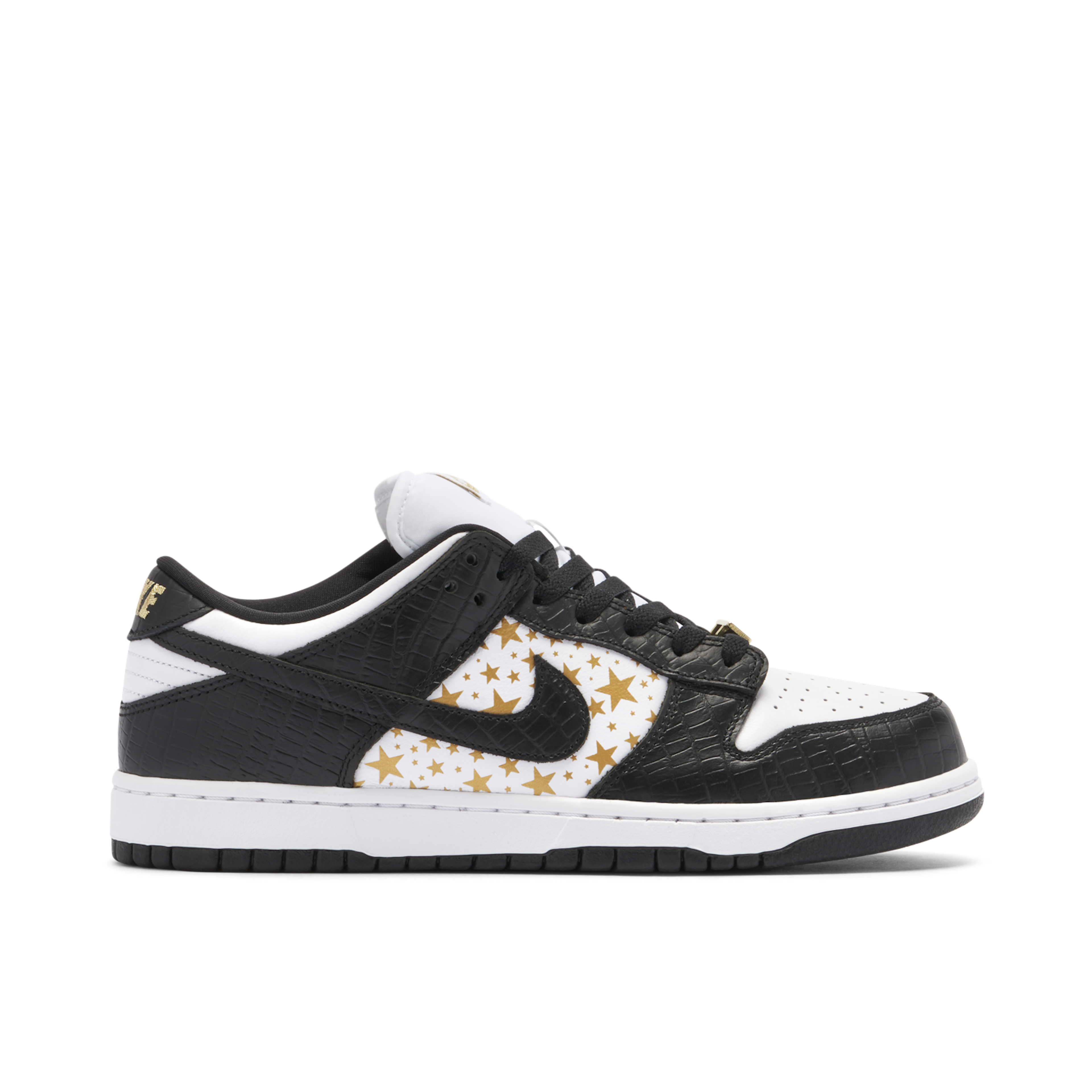 Supreme x Nike SB Dunk Low Stars Black DH3228 102 Laced