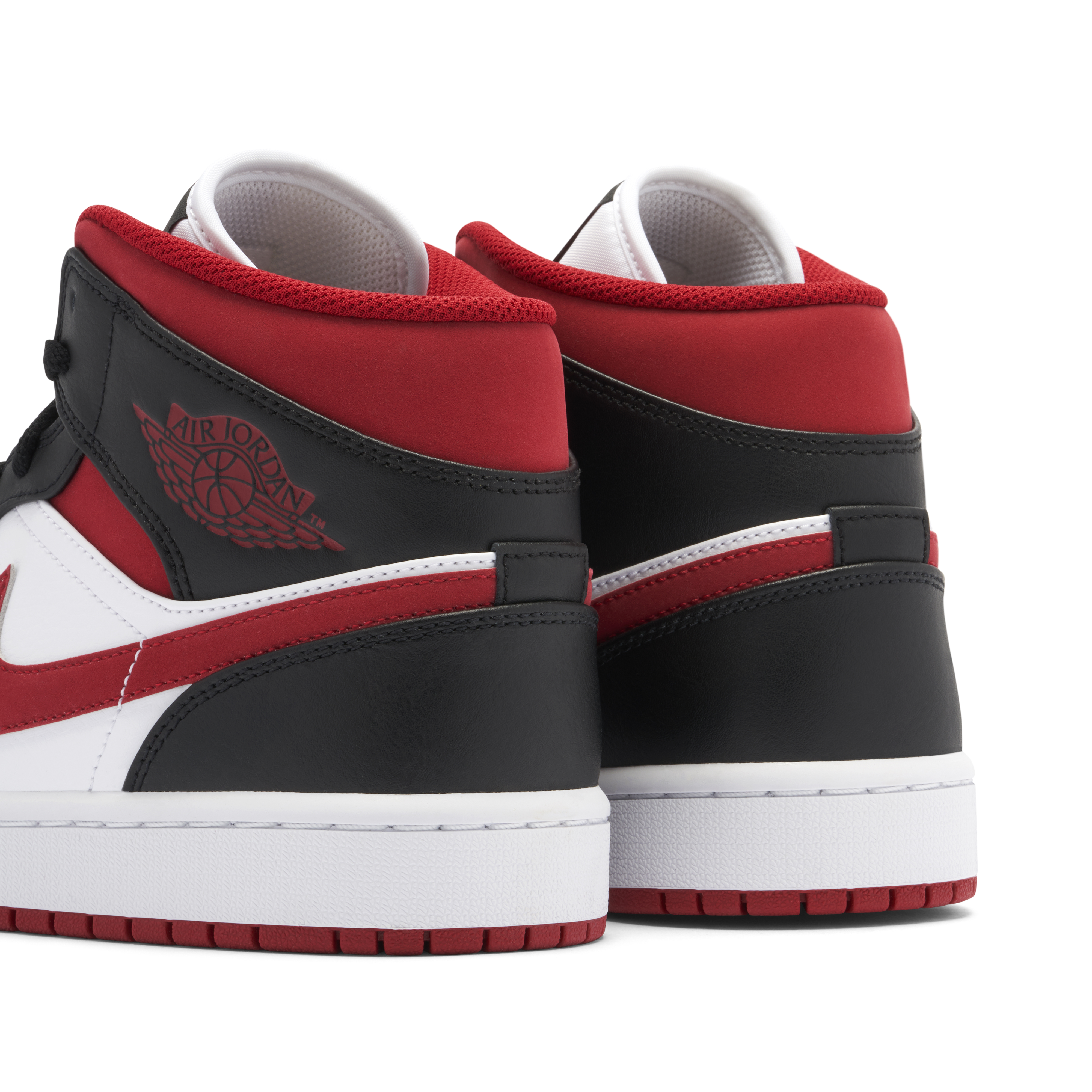 Air Jordan 1 Mid Black Gym Red 554724 122 Laced