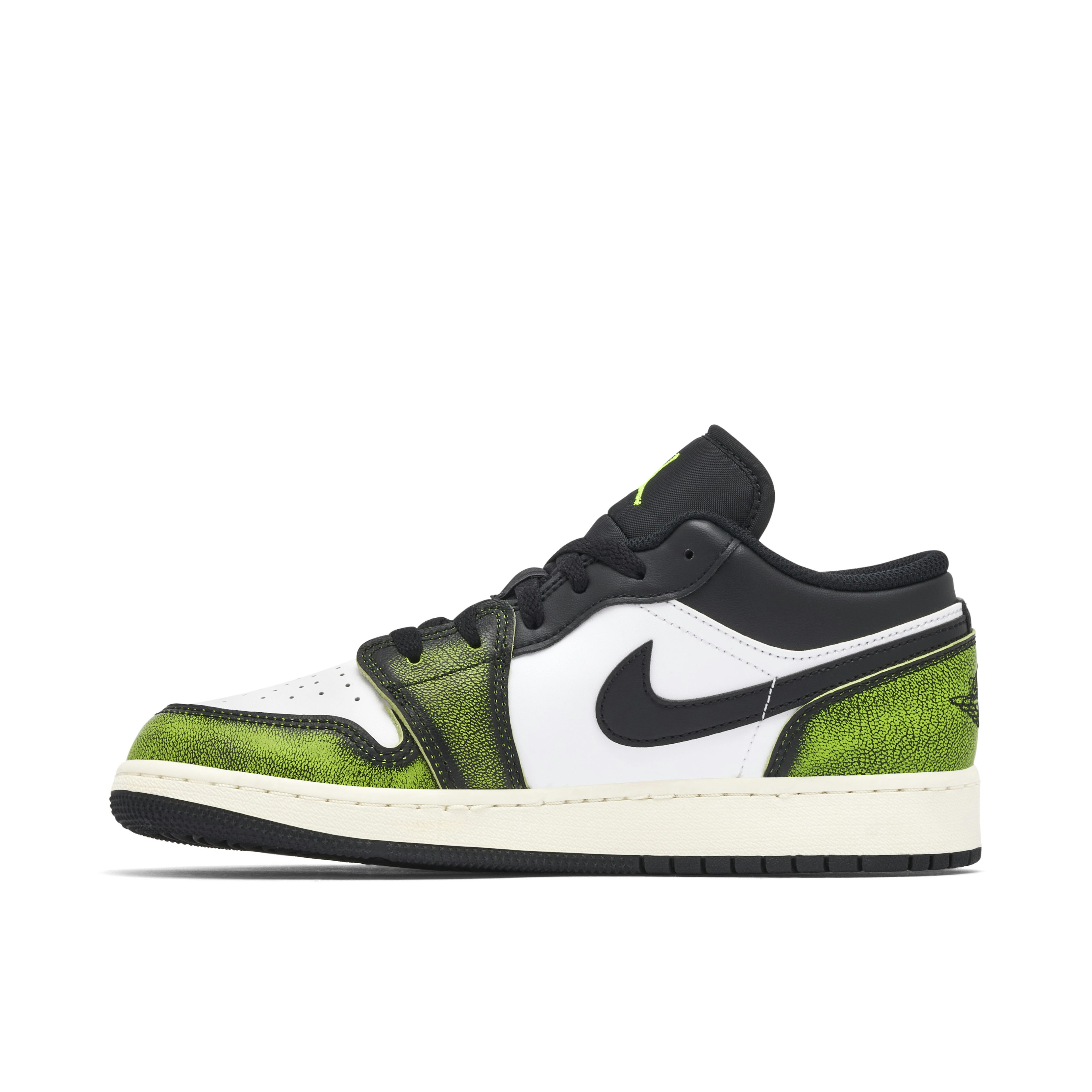 Air Jordan 1 Low White Black Green GS
