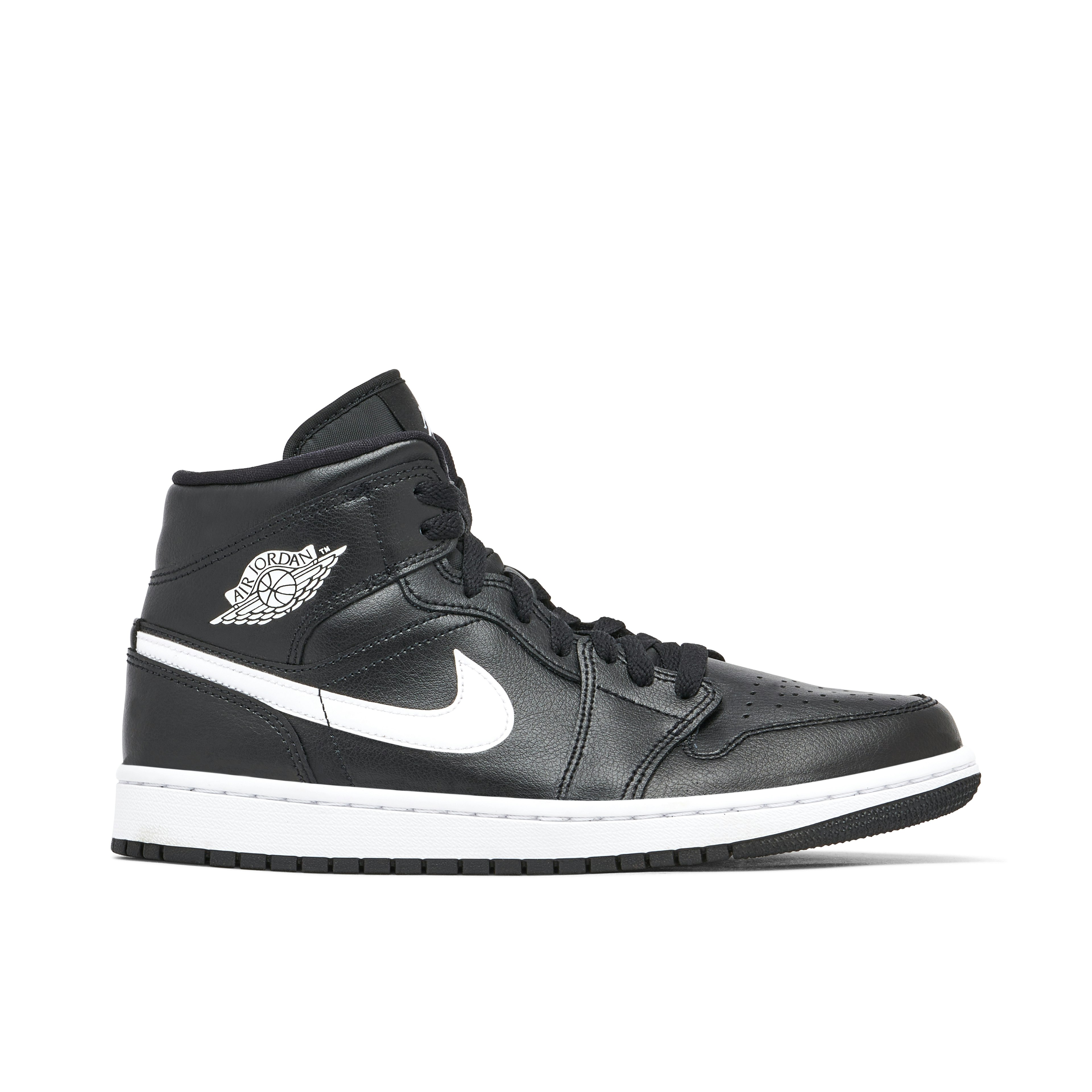 Air Jordan 1 Mid Black White Femme