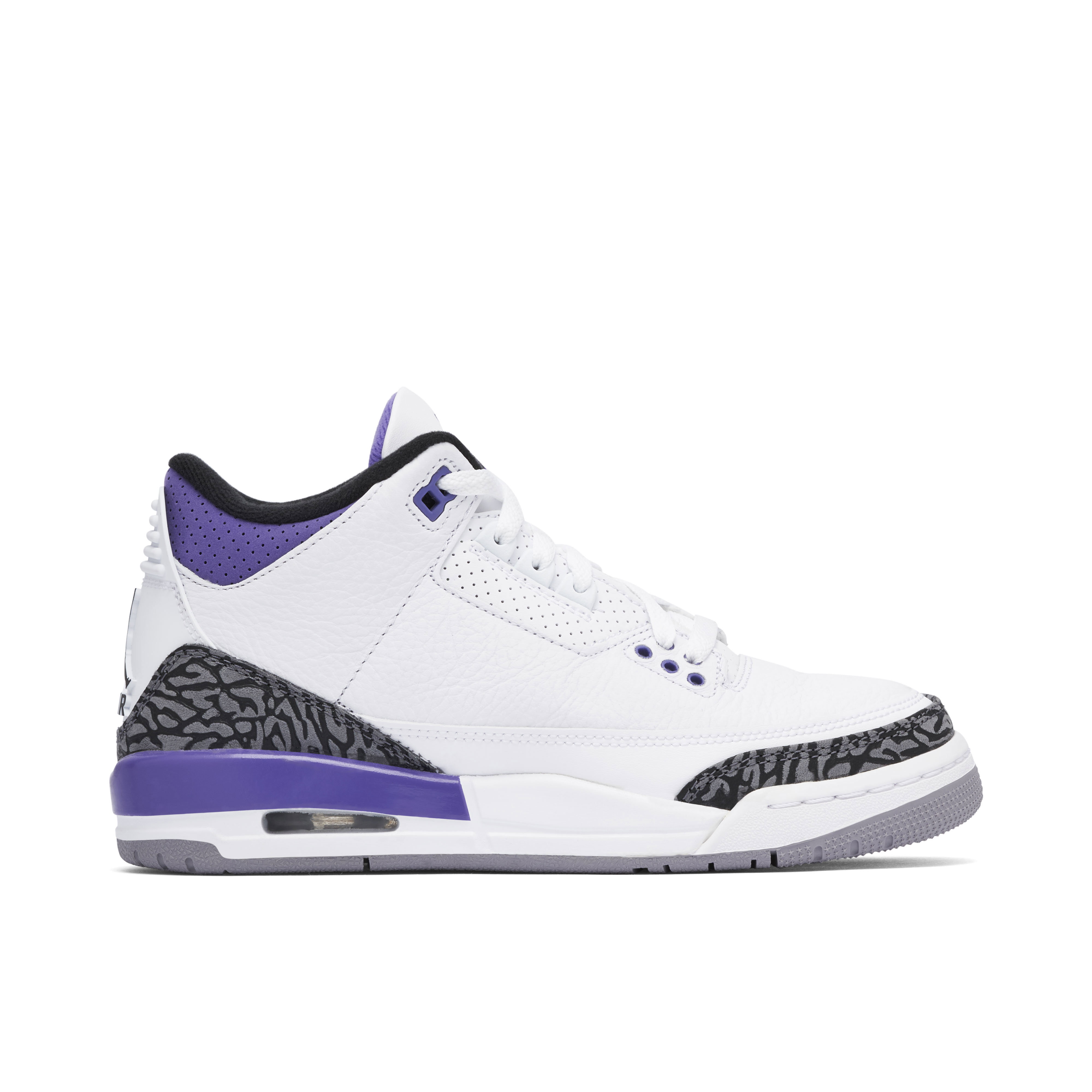 Nike Air Jordan 3 Retro GS Dark Iris Shoes White/Purple, Size 7Y, DM0967-105 Size 4 (GS) - Jordan 3 Retro Mid Dark Iris for sale online  main image 4