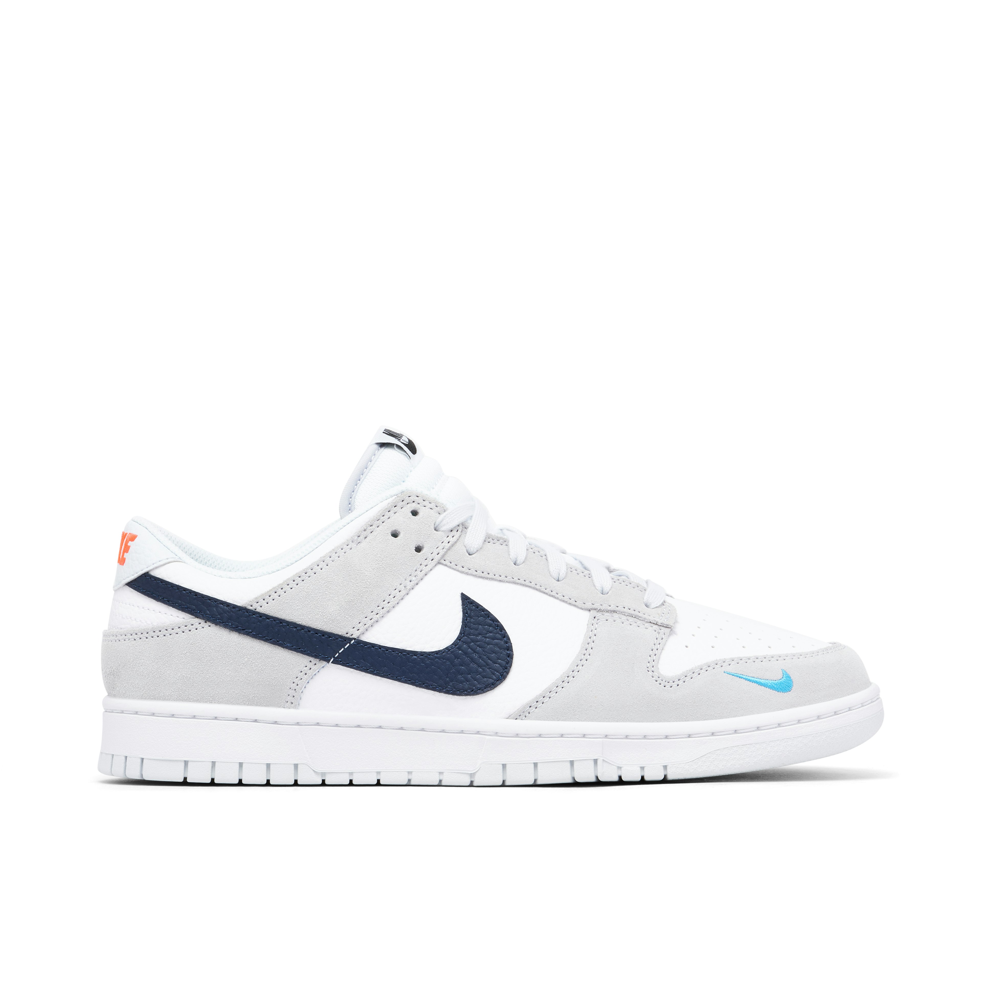 nike room Dunk Low Mini Swoosh Grey Navy