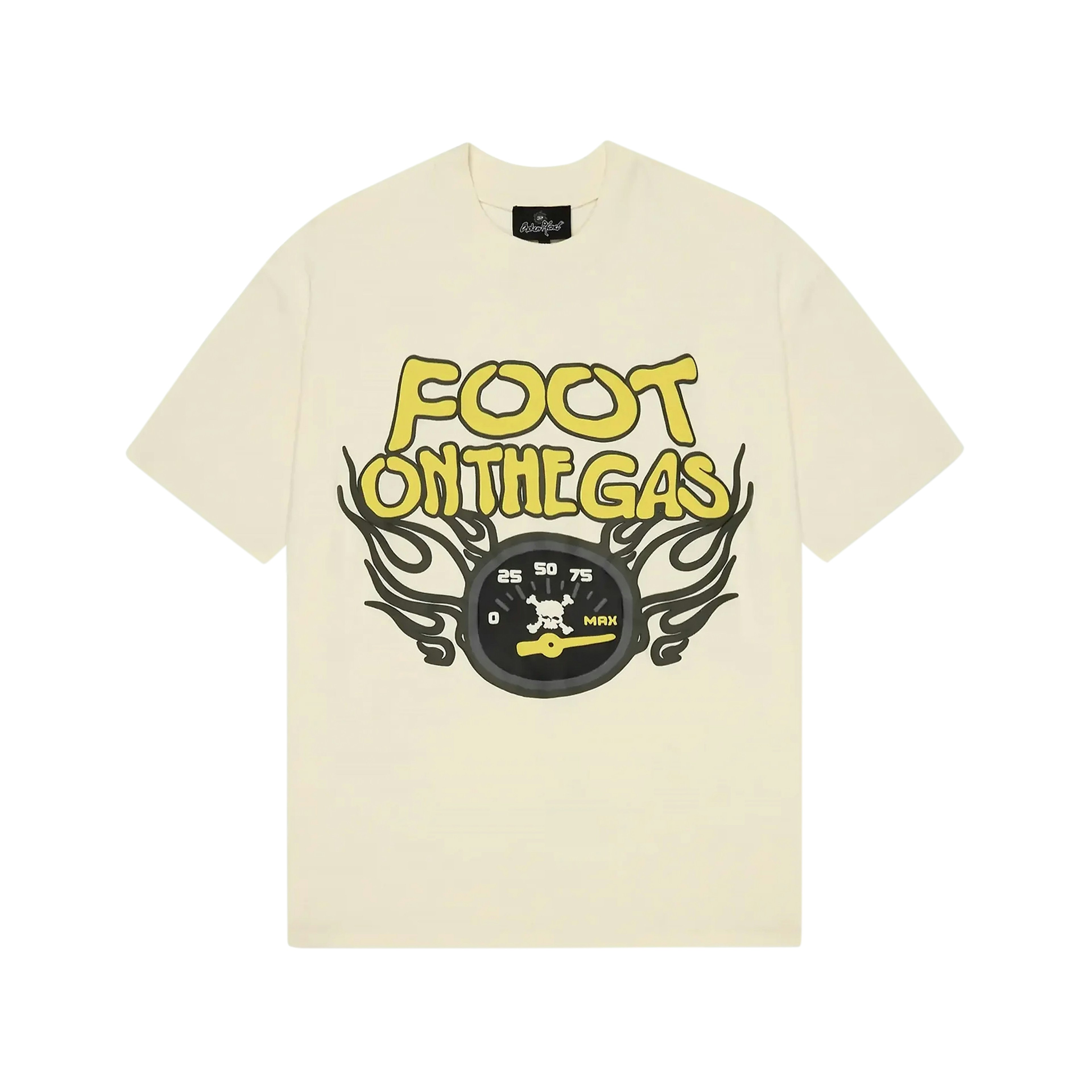 Broken Planet Foot On The Gas Vanilla White T Shirt