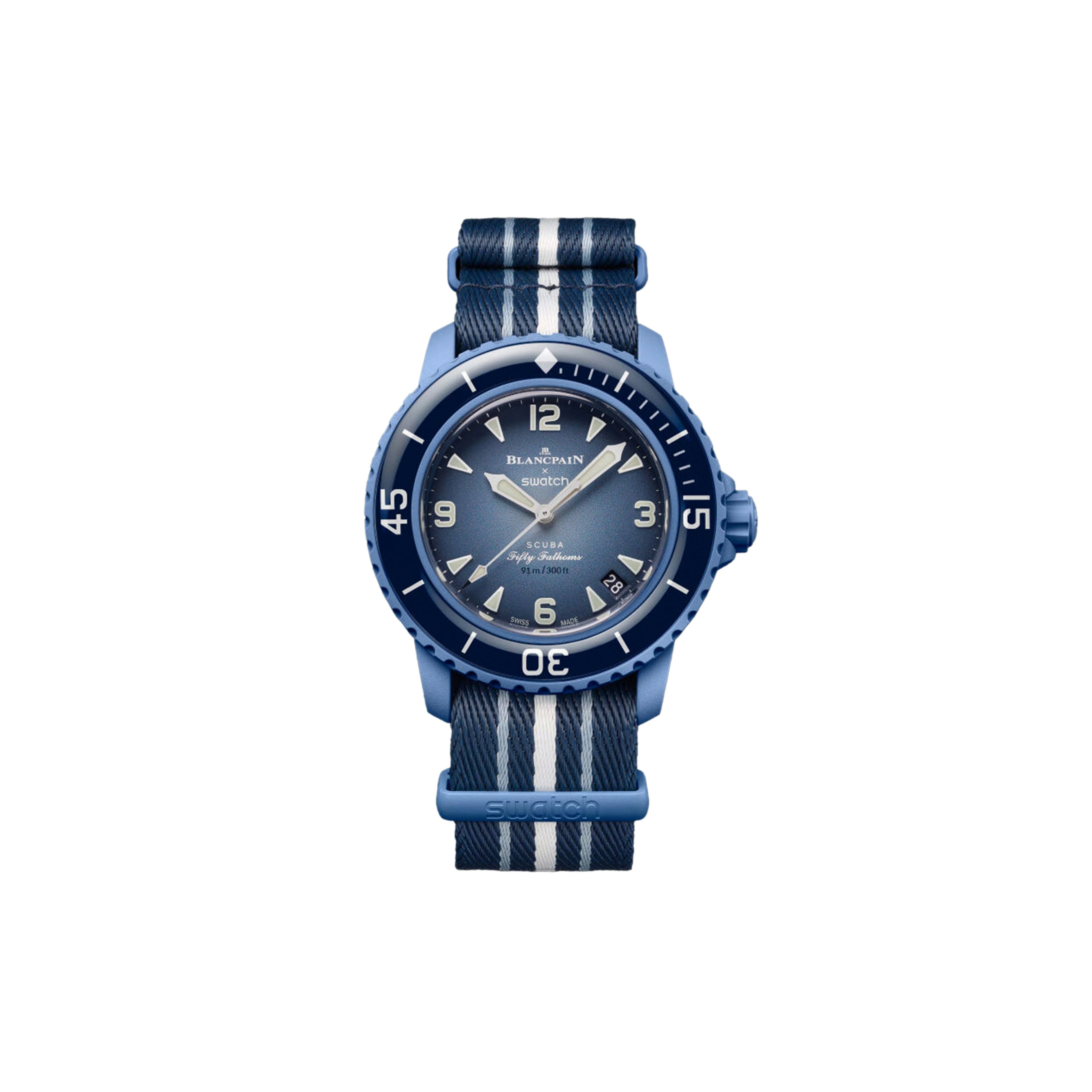 Blancpain x Swatch Scuba Fifty Fathoms Atlantic Ocean SO35A100 Blue