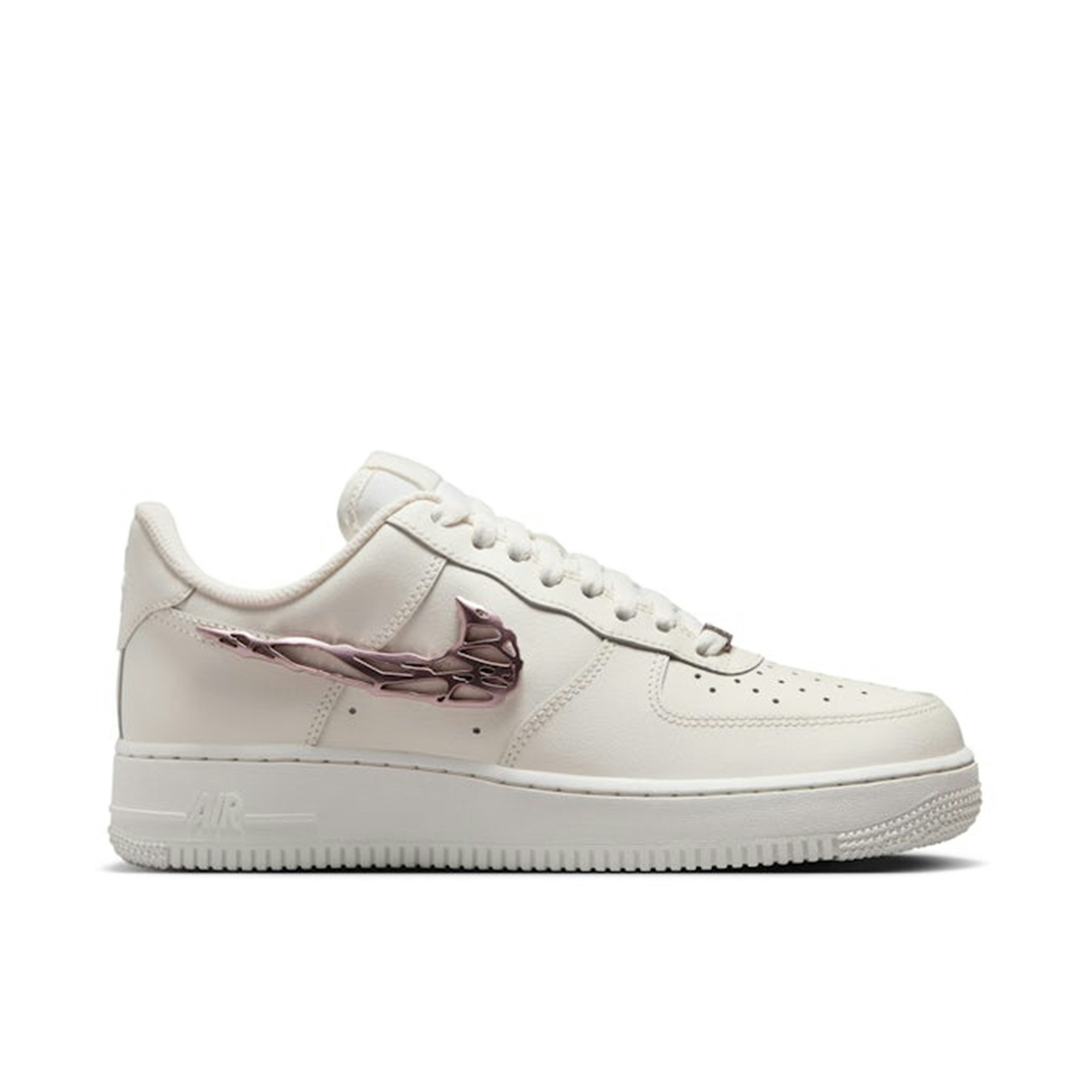 Nike Air Force 1 Low Liquid Metal Swoosh Metallic Rose Gold Womens