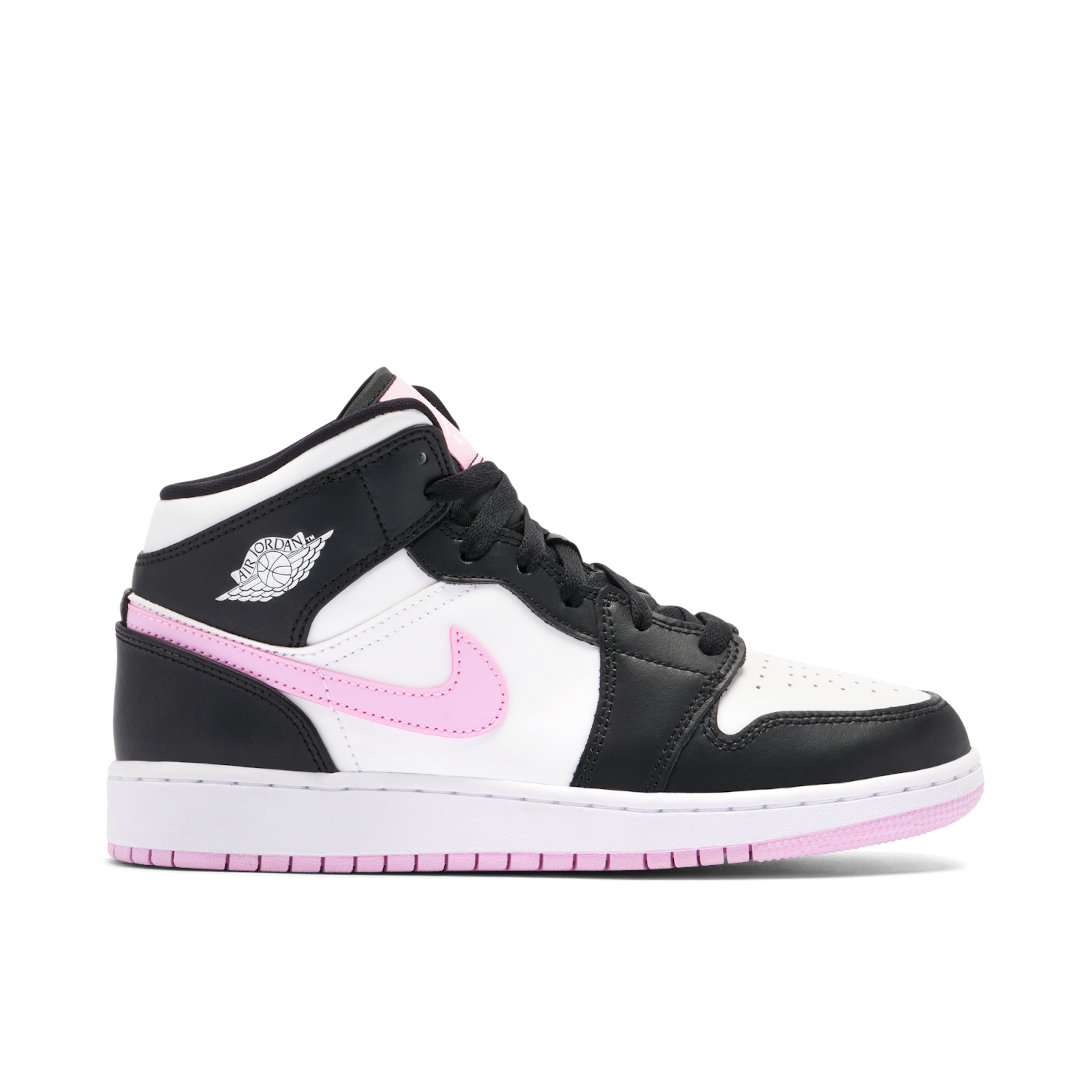 Black with pink jordans on sale