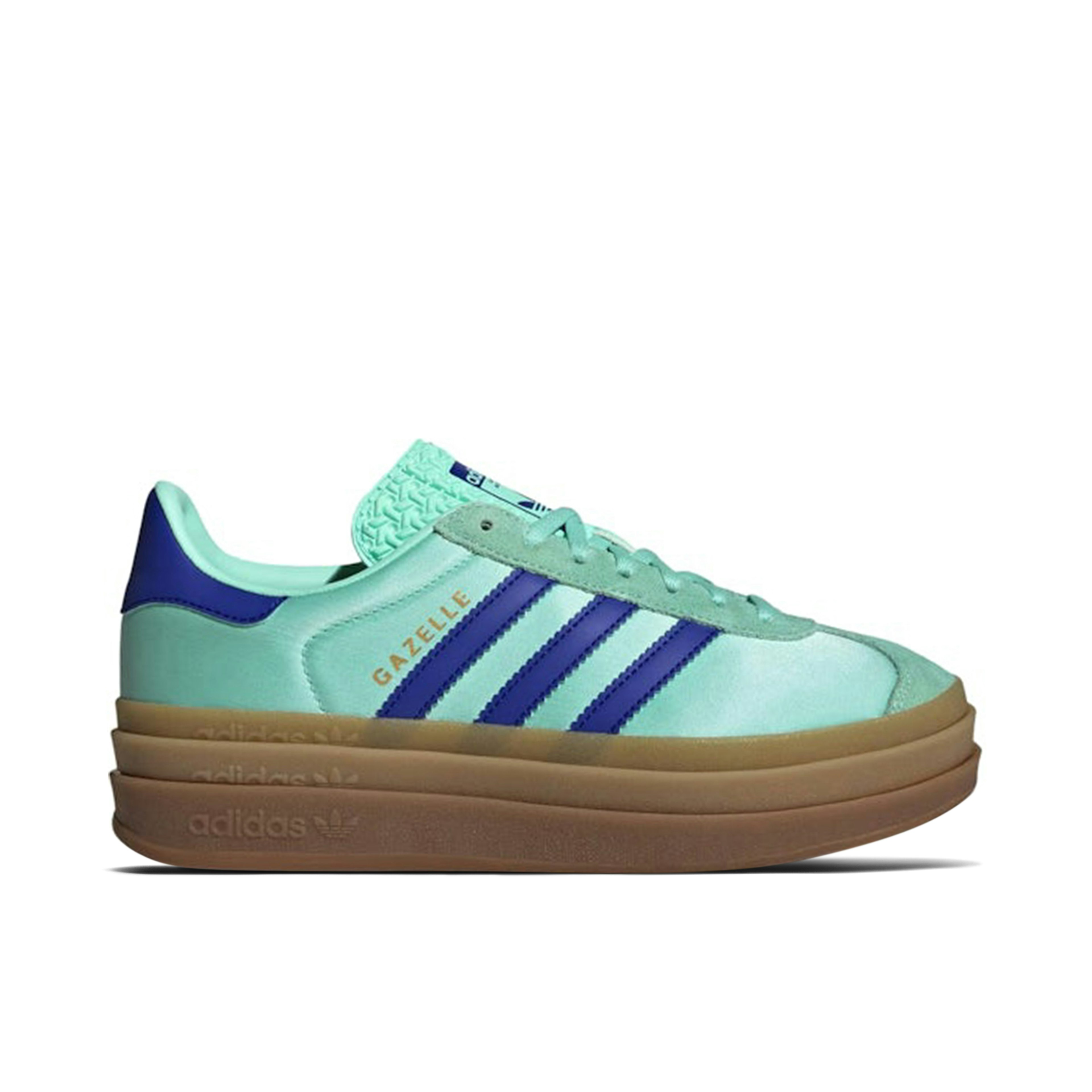 Adidas Gazelle Bold Clear Mint Lucid Blue Gold Metallic Womens