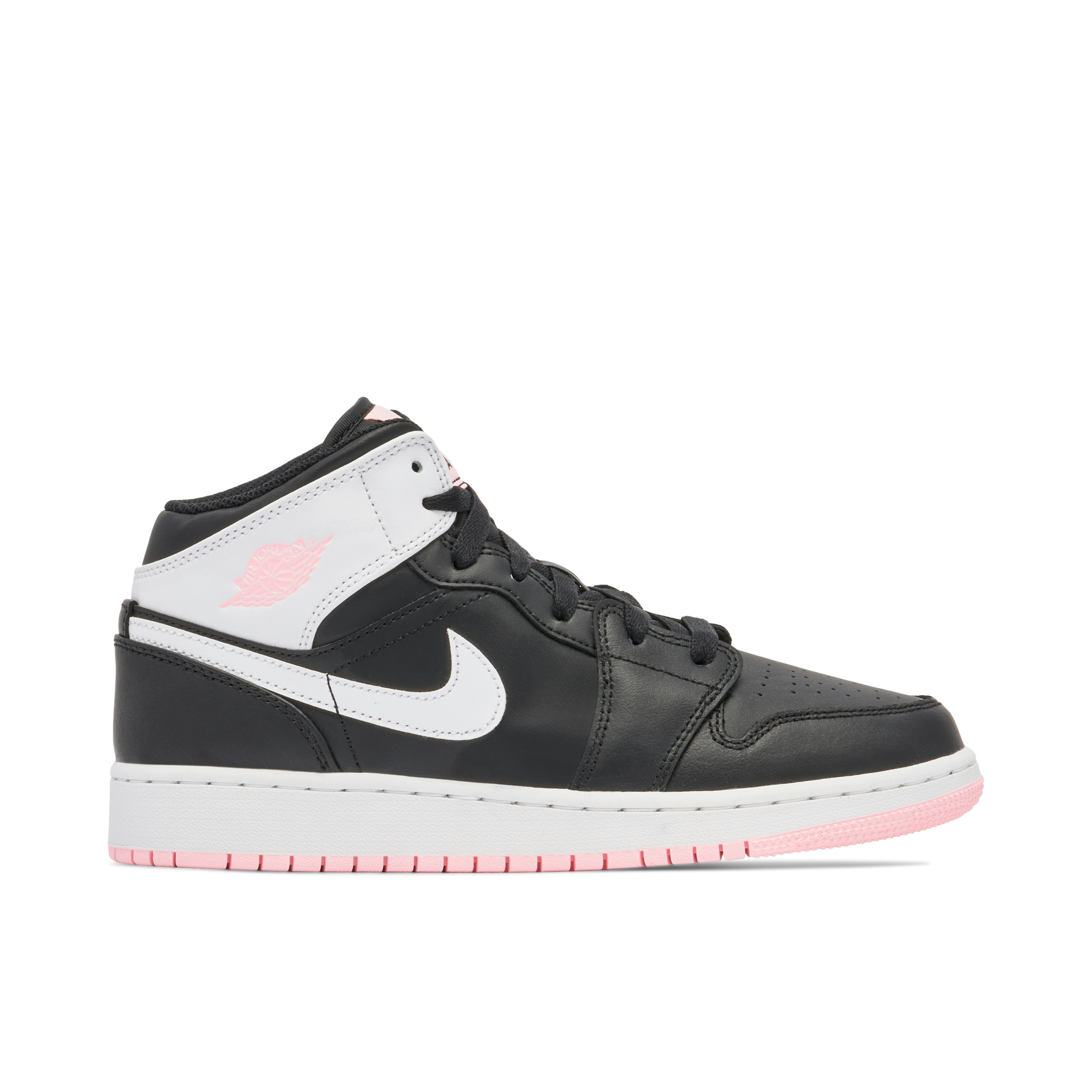 Jordan 1 Mid Black Arctic Pink GS