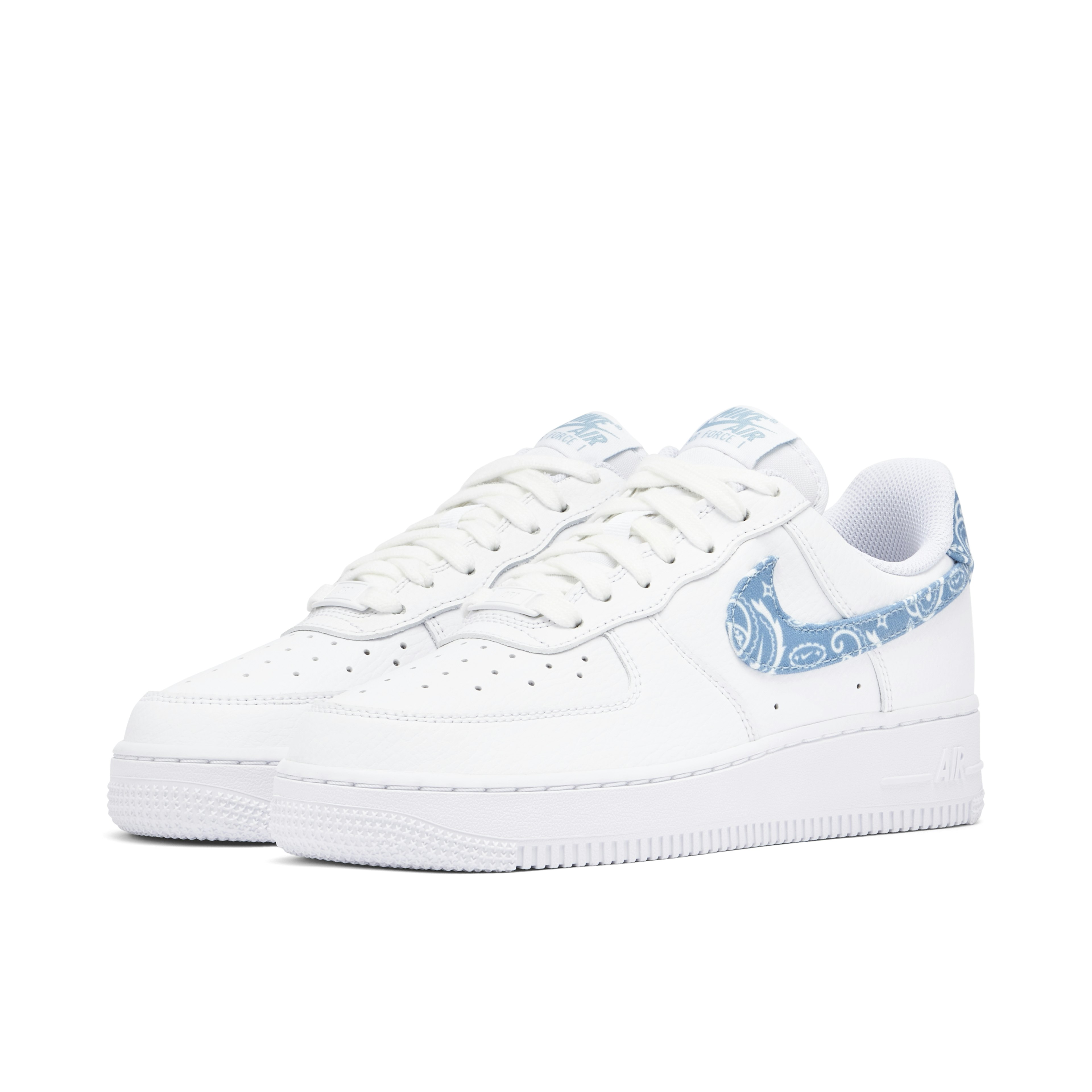 Nike Air Force 1 Low '07 Essential White Worn Blue Paisley