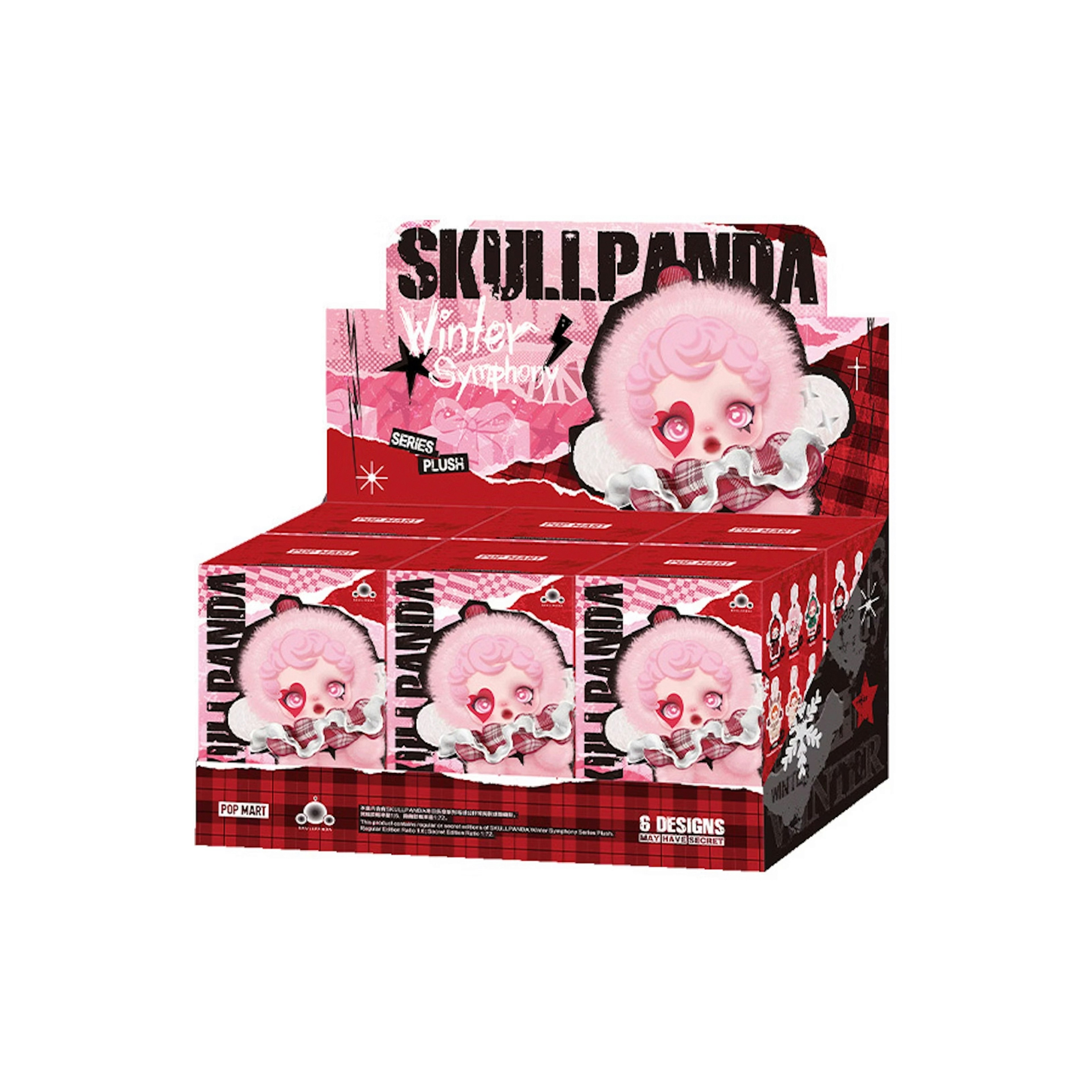 Pop Mart SKULLPANDA Winter Symphony Series Vinyl Face Plush Pendant Sealed Case (6 Blind Box)