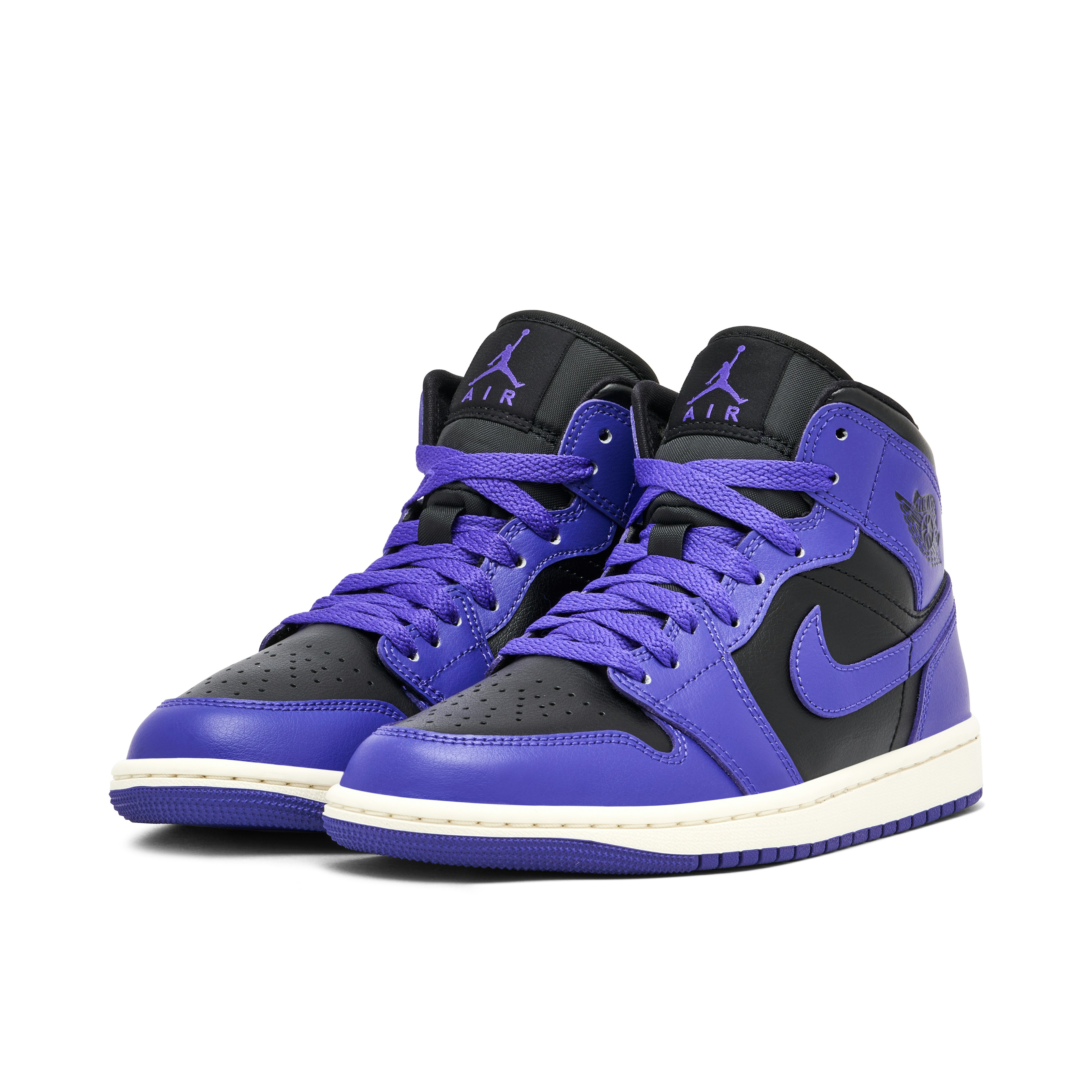 Air Jordan 1 Mid Purple Black Womens