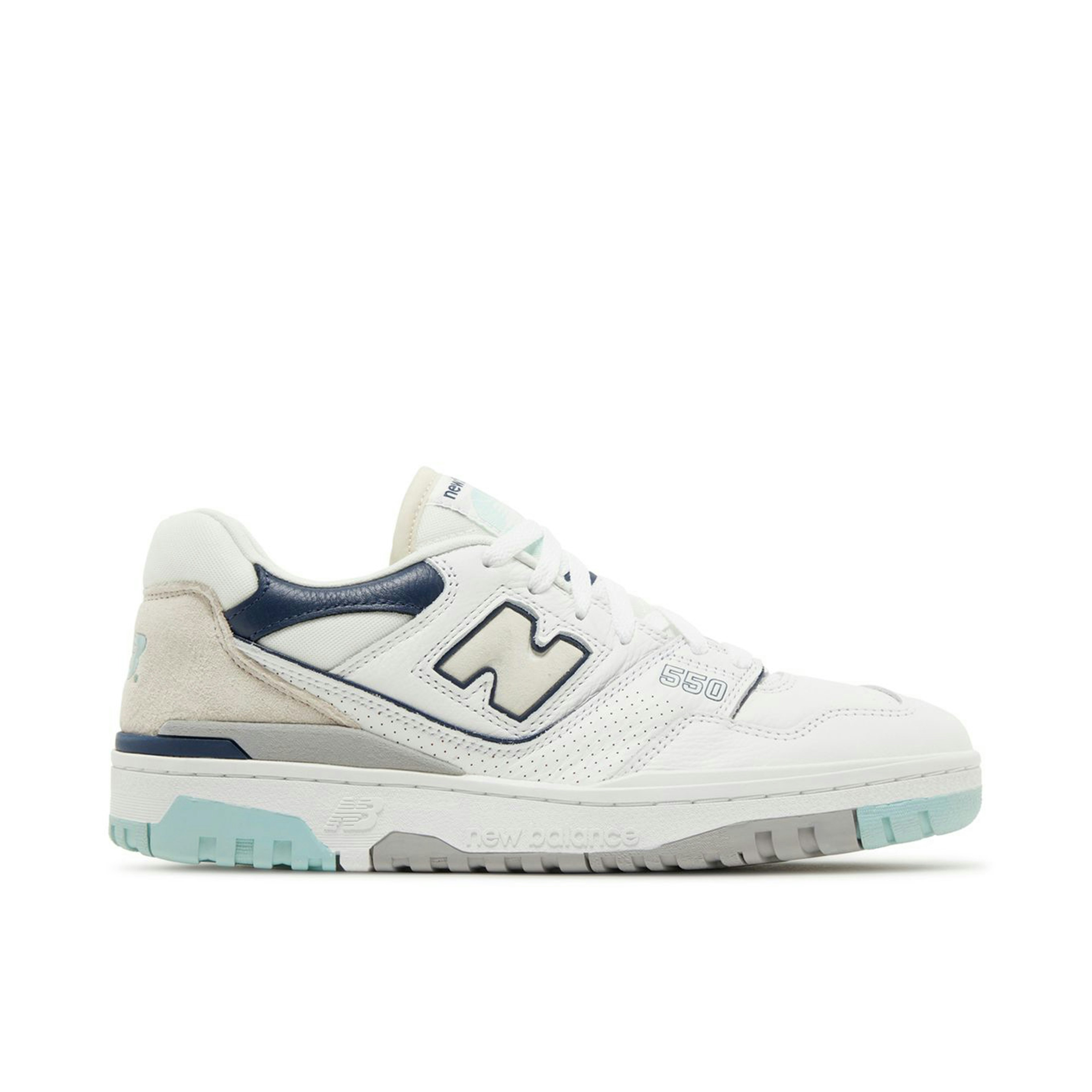 New Balance 550 White Winter Fog Navy