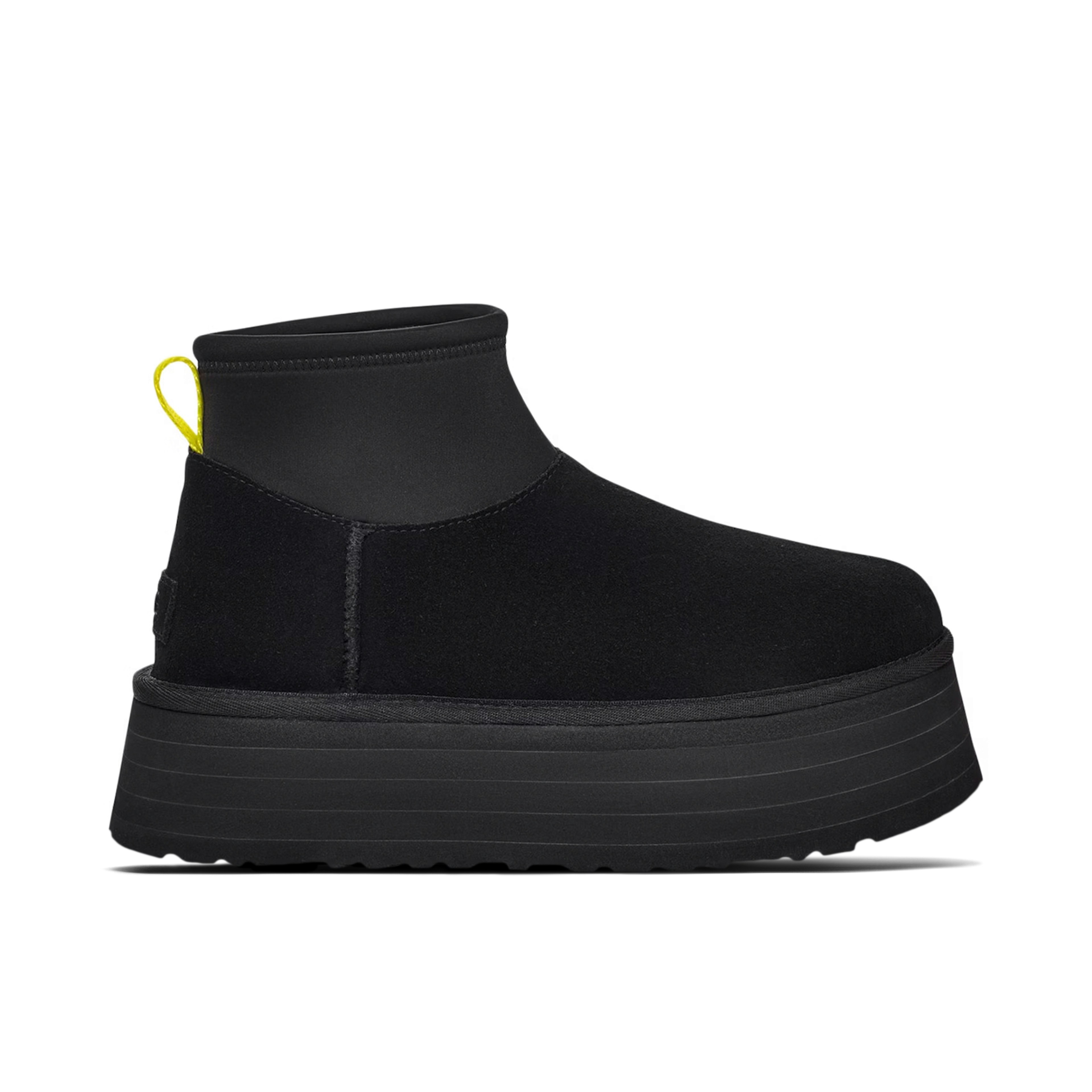 UGG Classic Mini Dipper Boot Black Yellow Womens