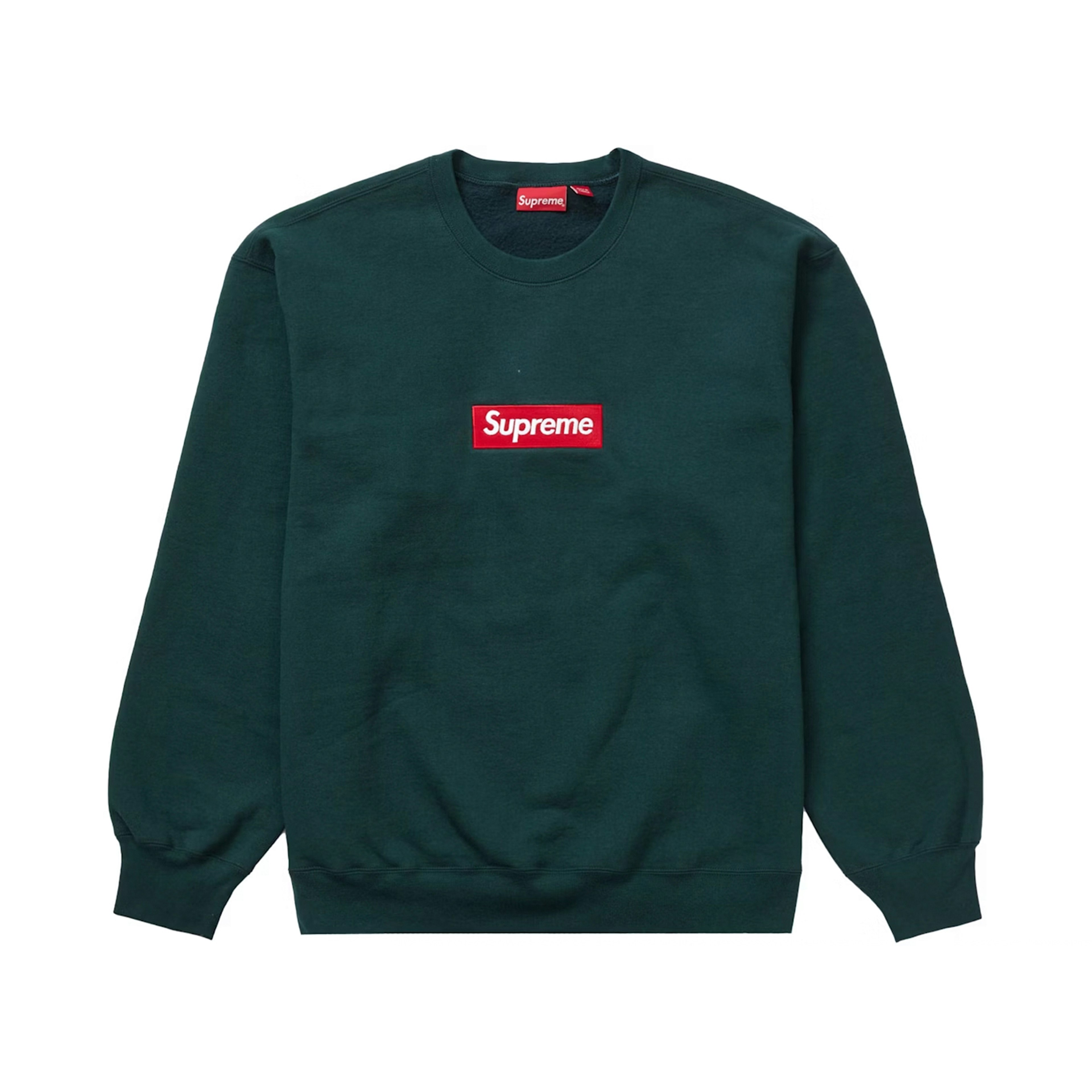 Supreme Box Logo Crewneck (FW22) Dark Pine