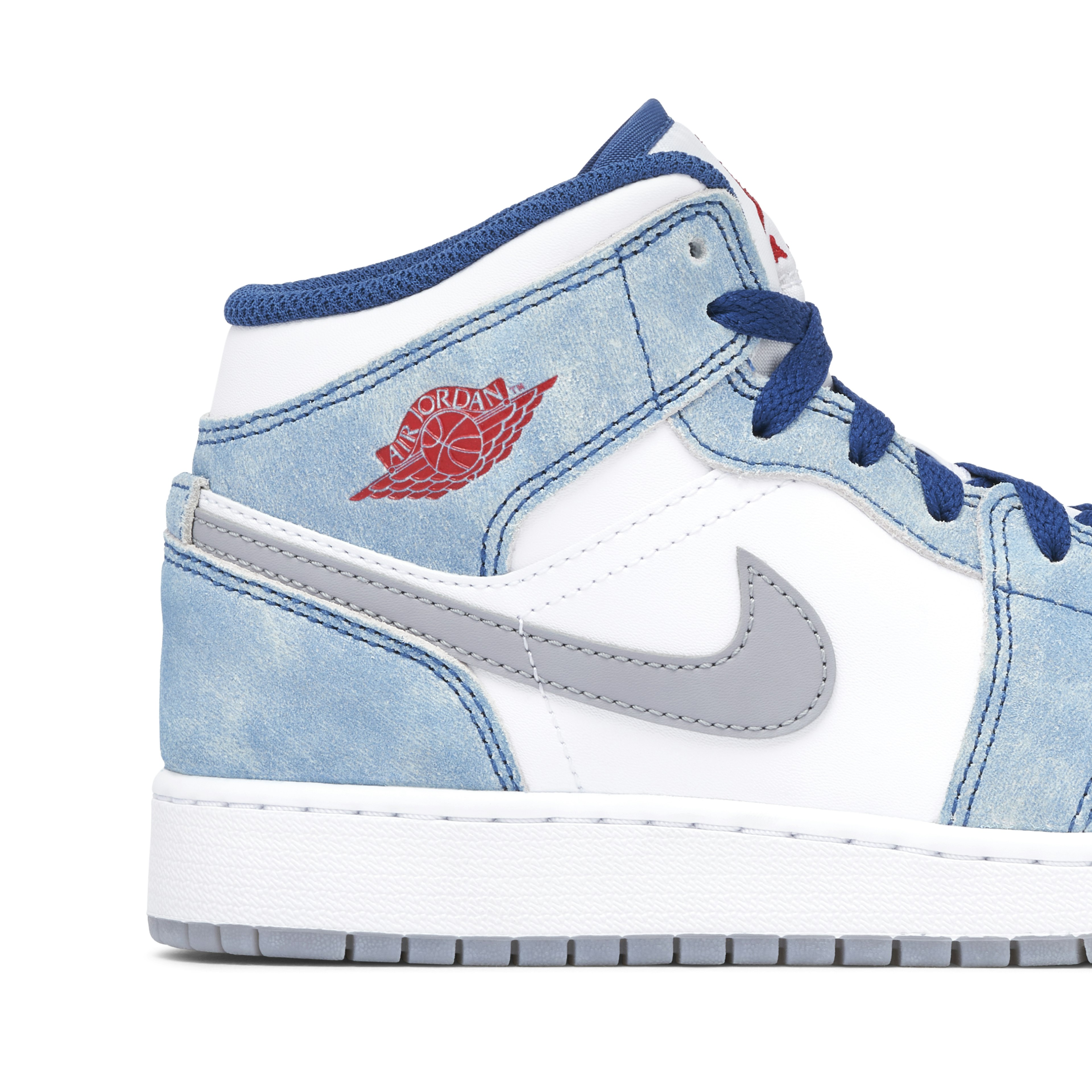 Air Jordan 1 Mid SE French Blue Fire Red GS