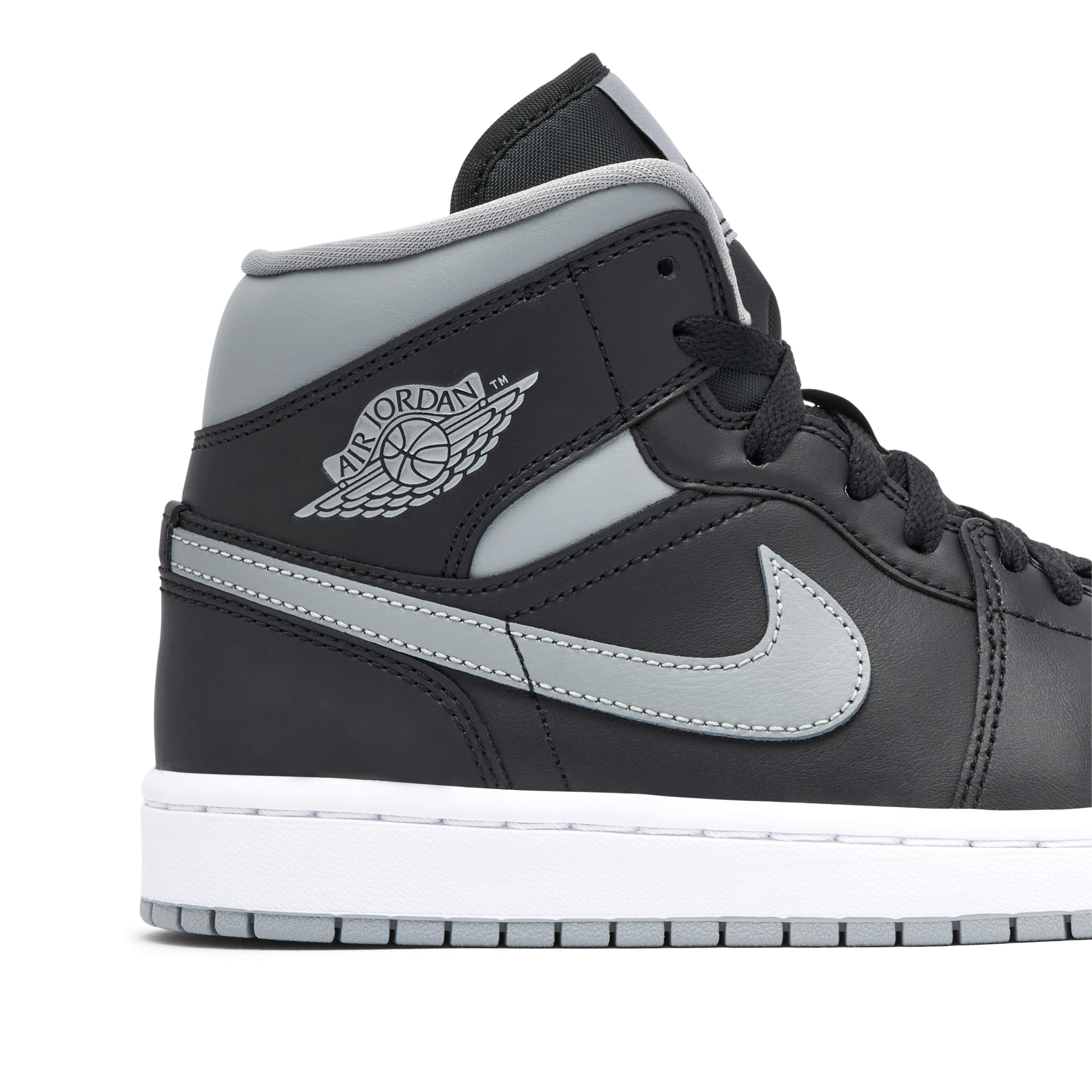 Air Jordan 1 Mid Shadow Black Grey Femme