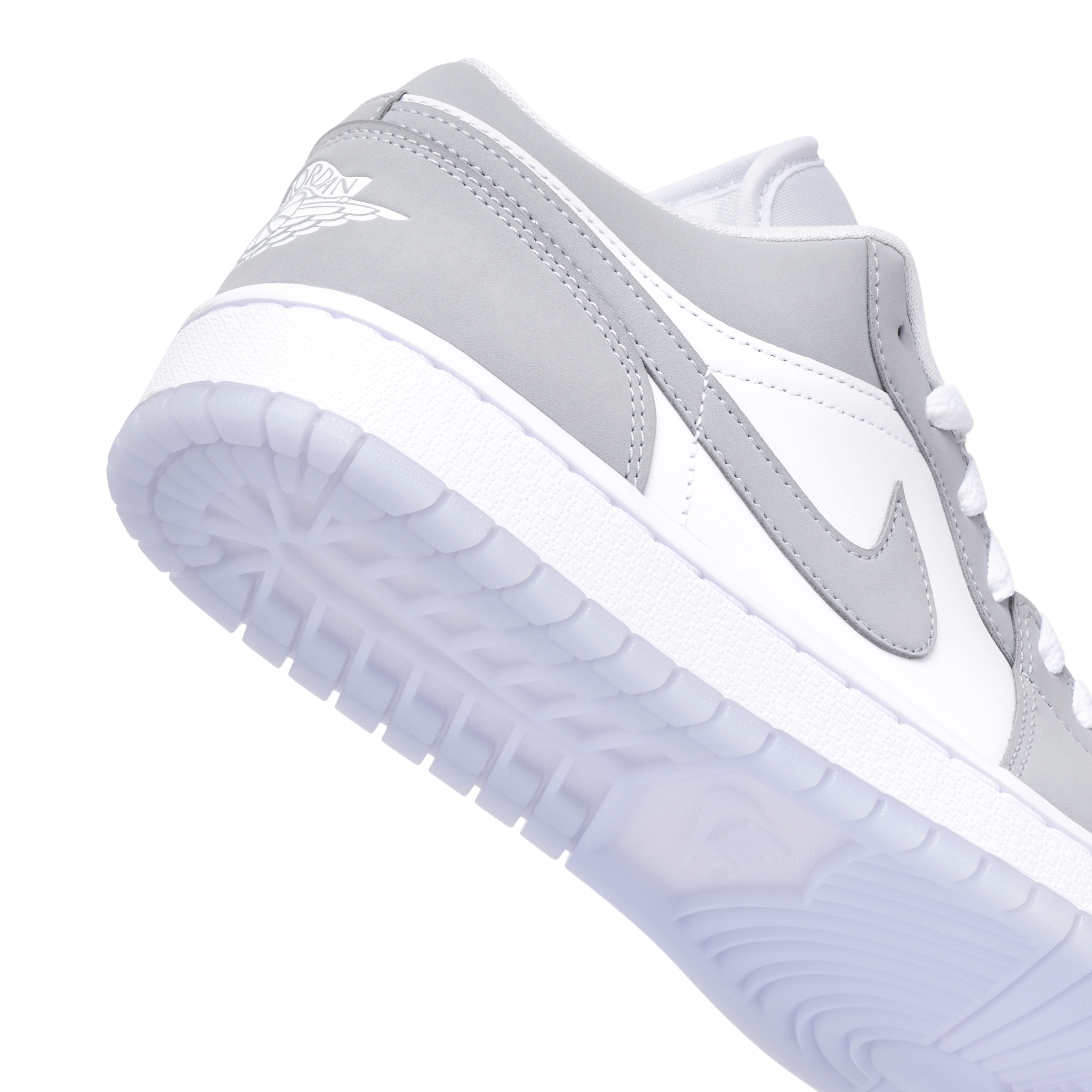 Air Jordan 1 Low White Wolf Grey Womens DC0774 105 Laced