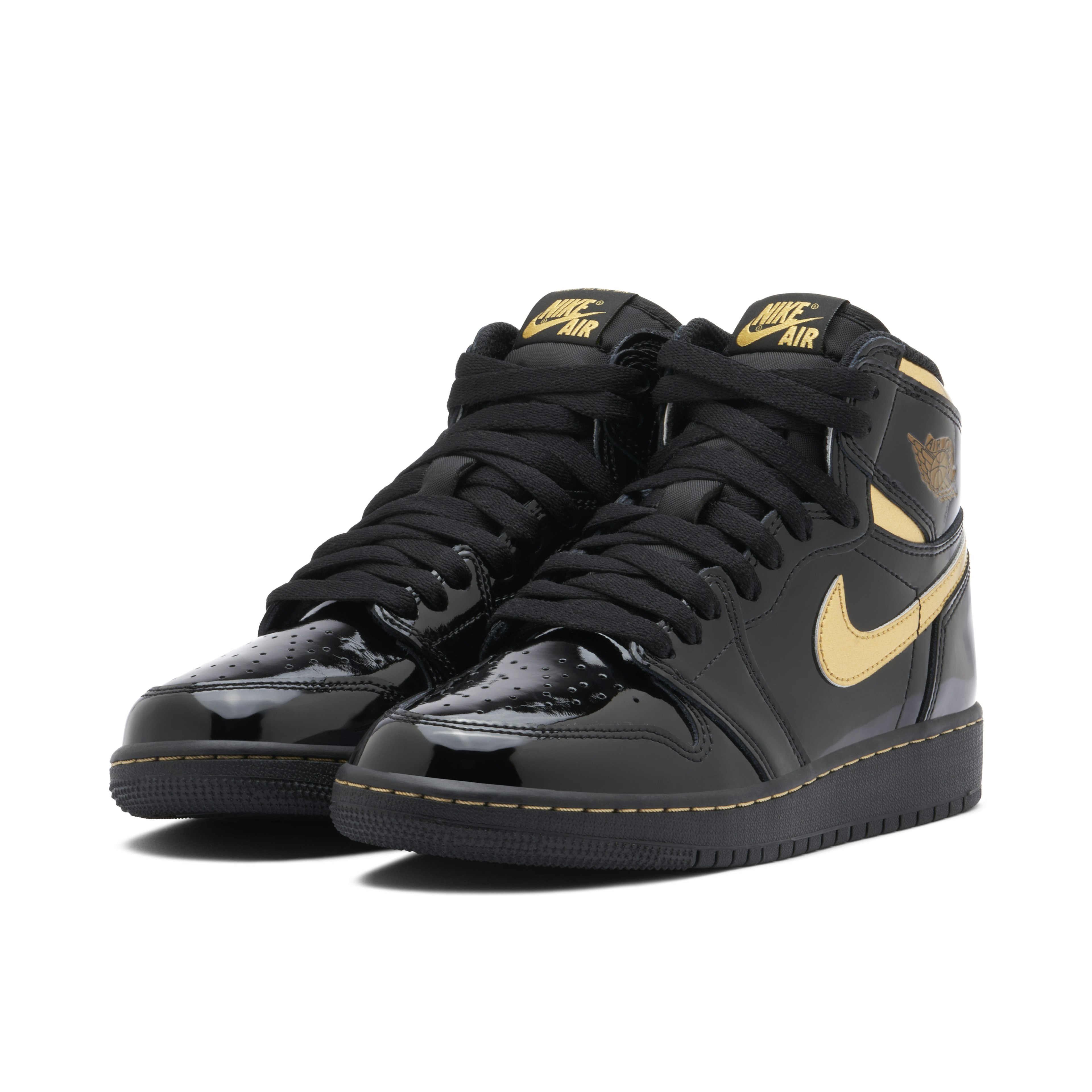 Air Jordan 1 Retro High OG GS Black Metallic Gold