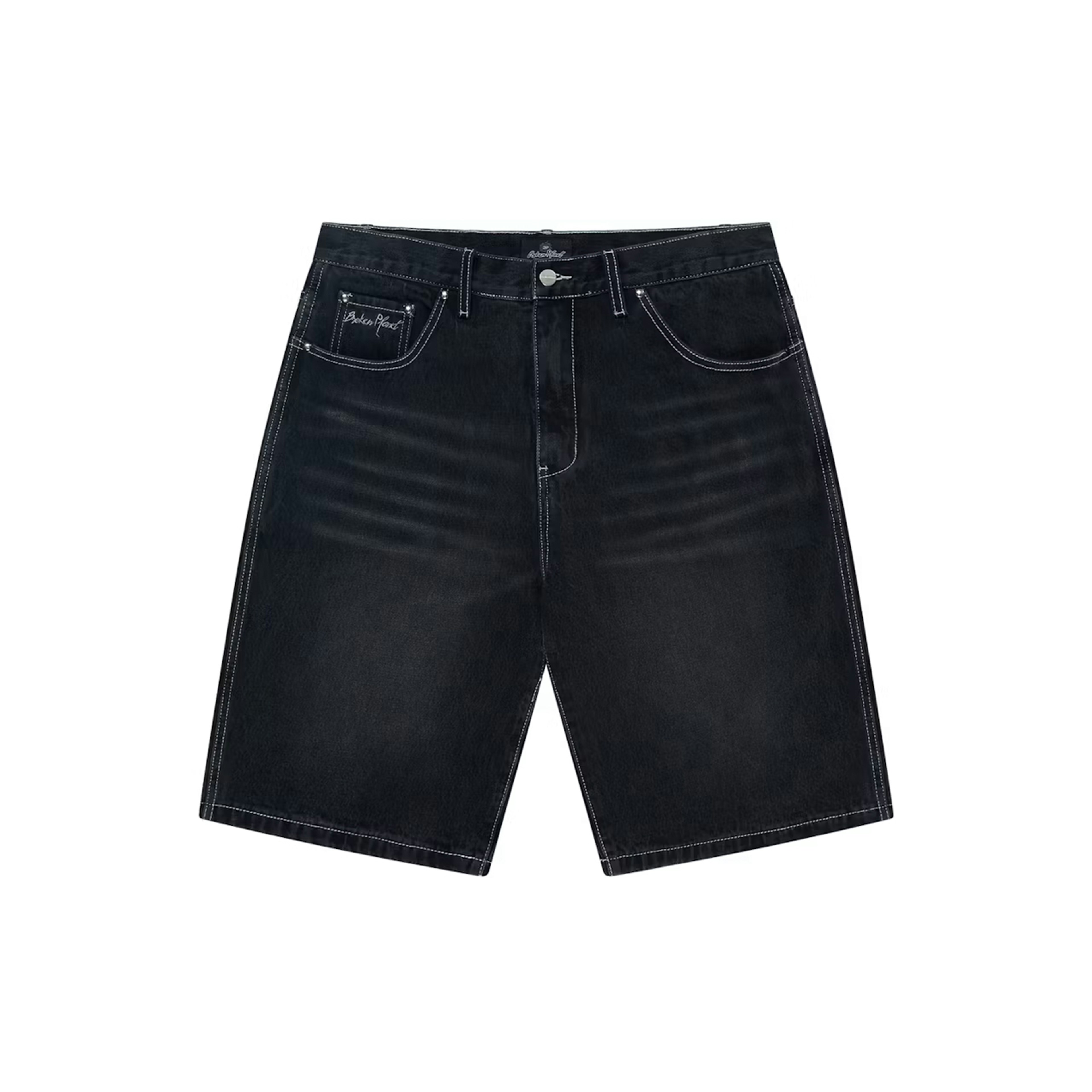 Broken Planet Denim Shorts Washed Black