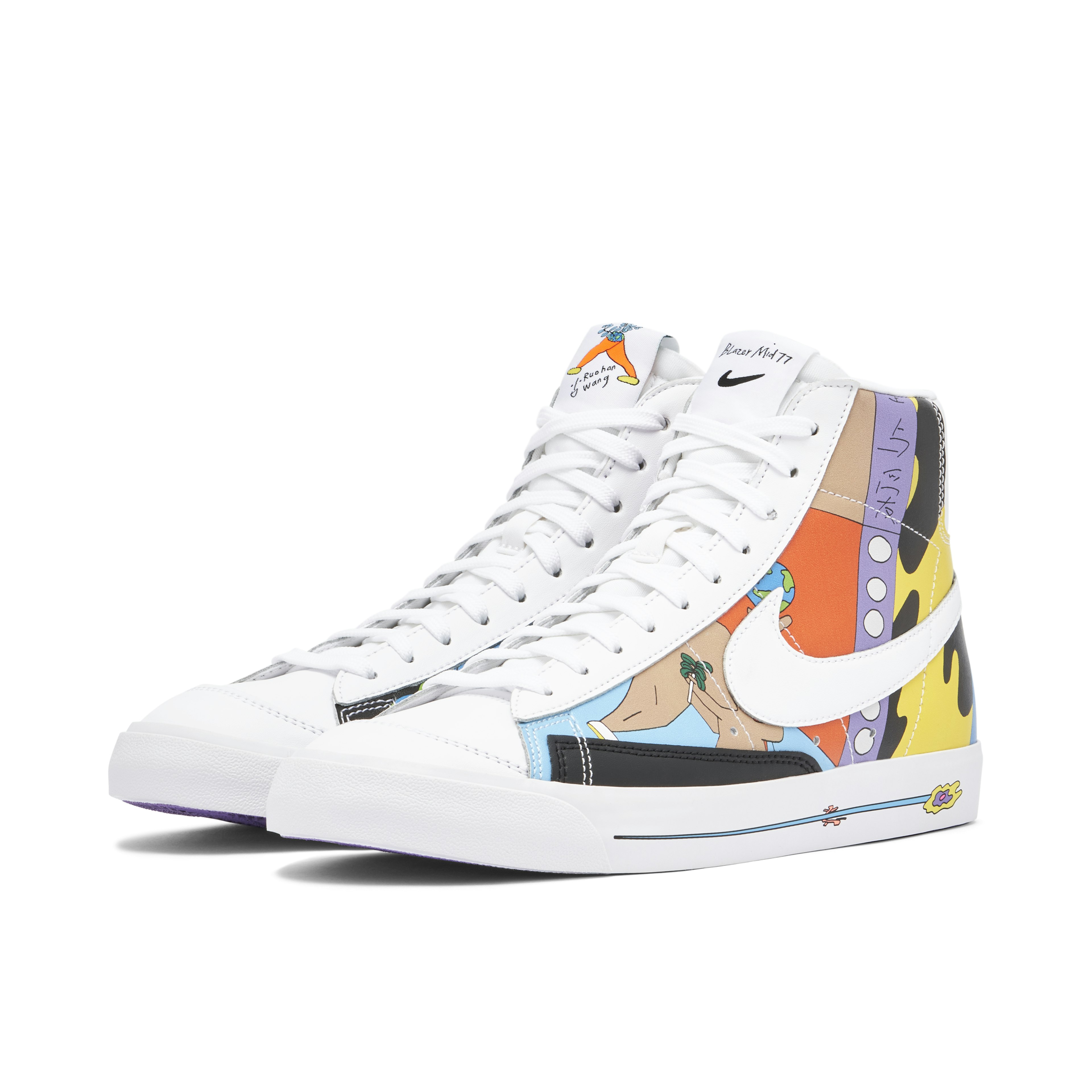 Ruohan Wang x Nike Blazer Mid 77 Flyleather Multi