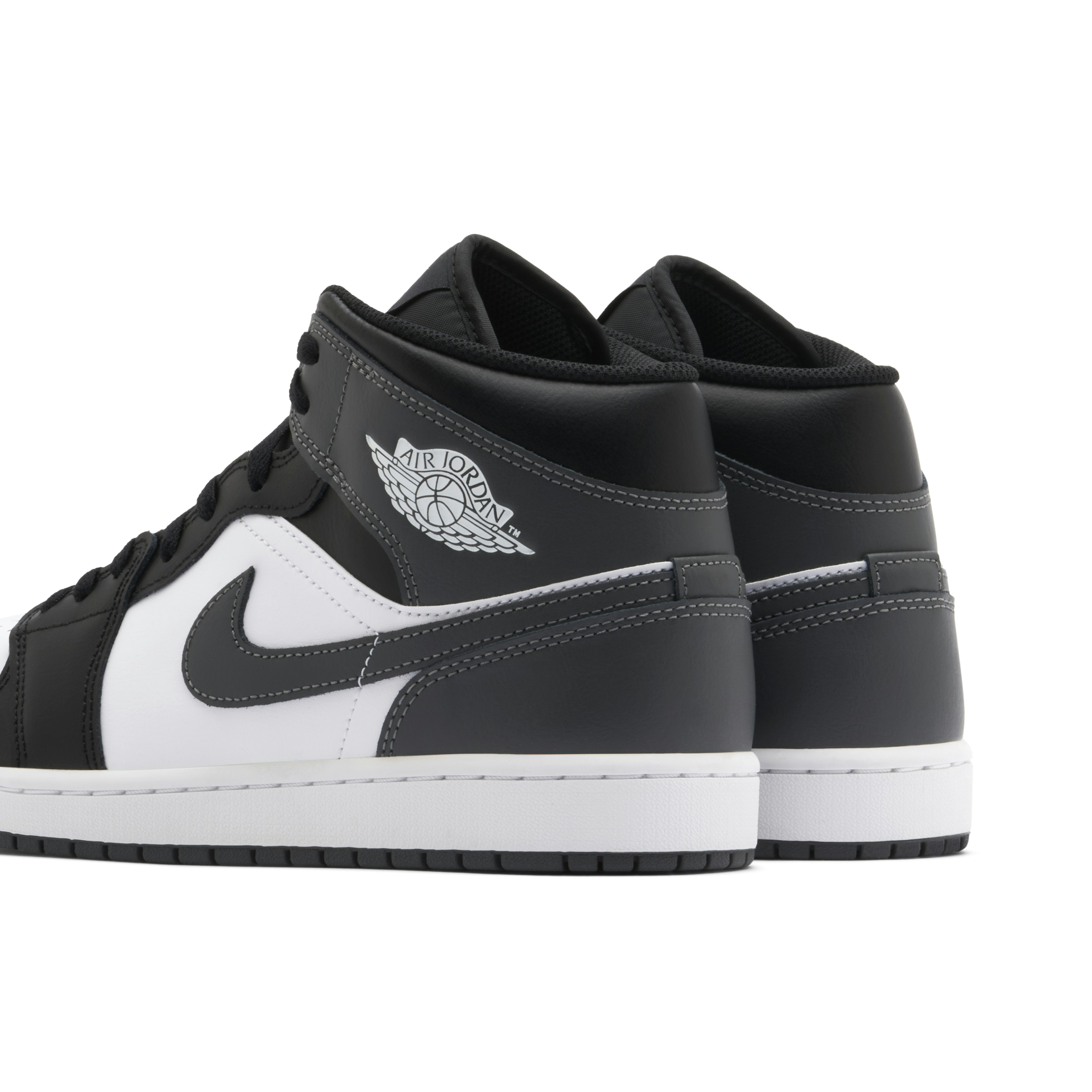 Air Jordan 1 Mid Black White Iron Grey