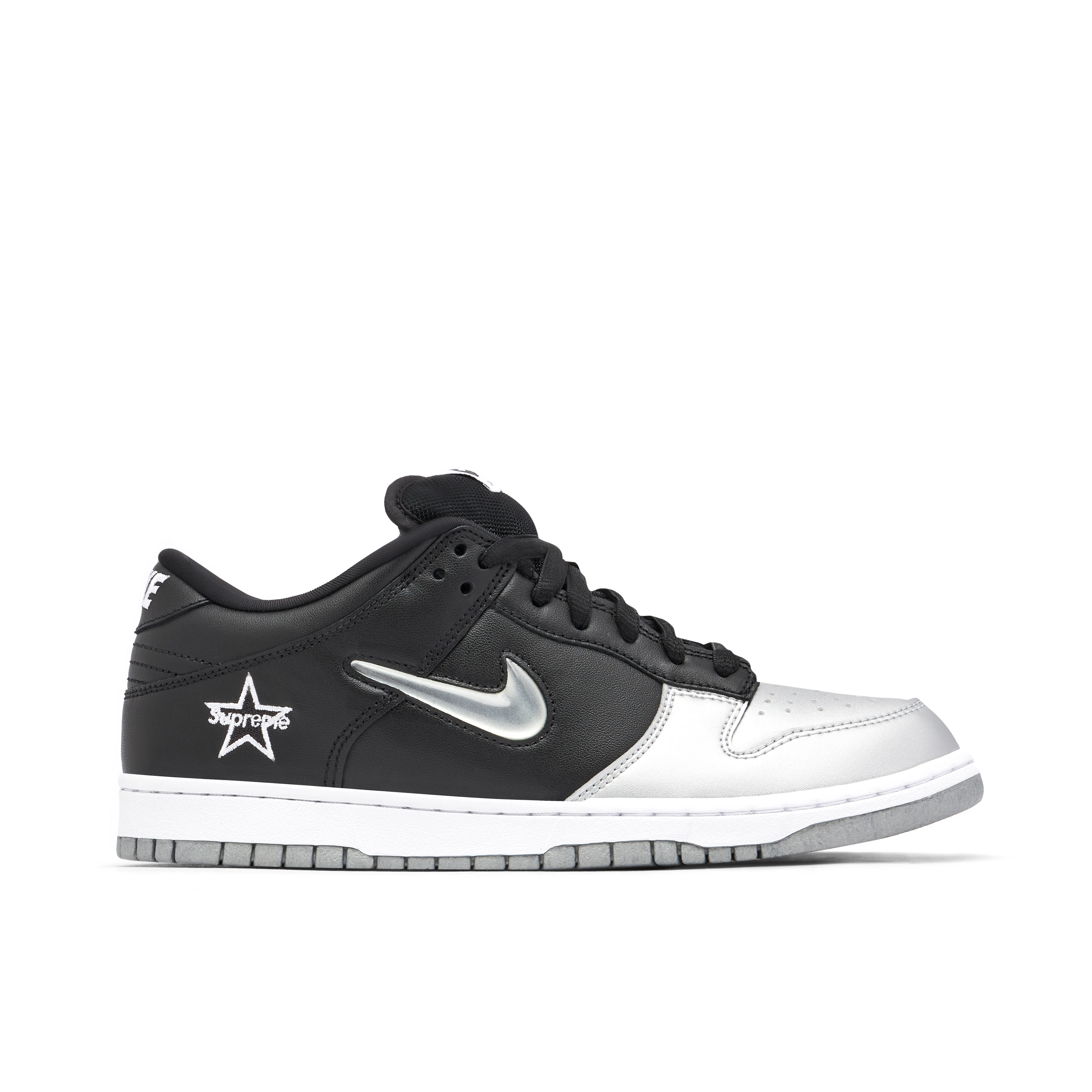 Supreme x Nike SB Dunk Low Metallic Silver