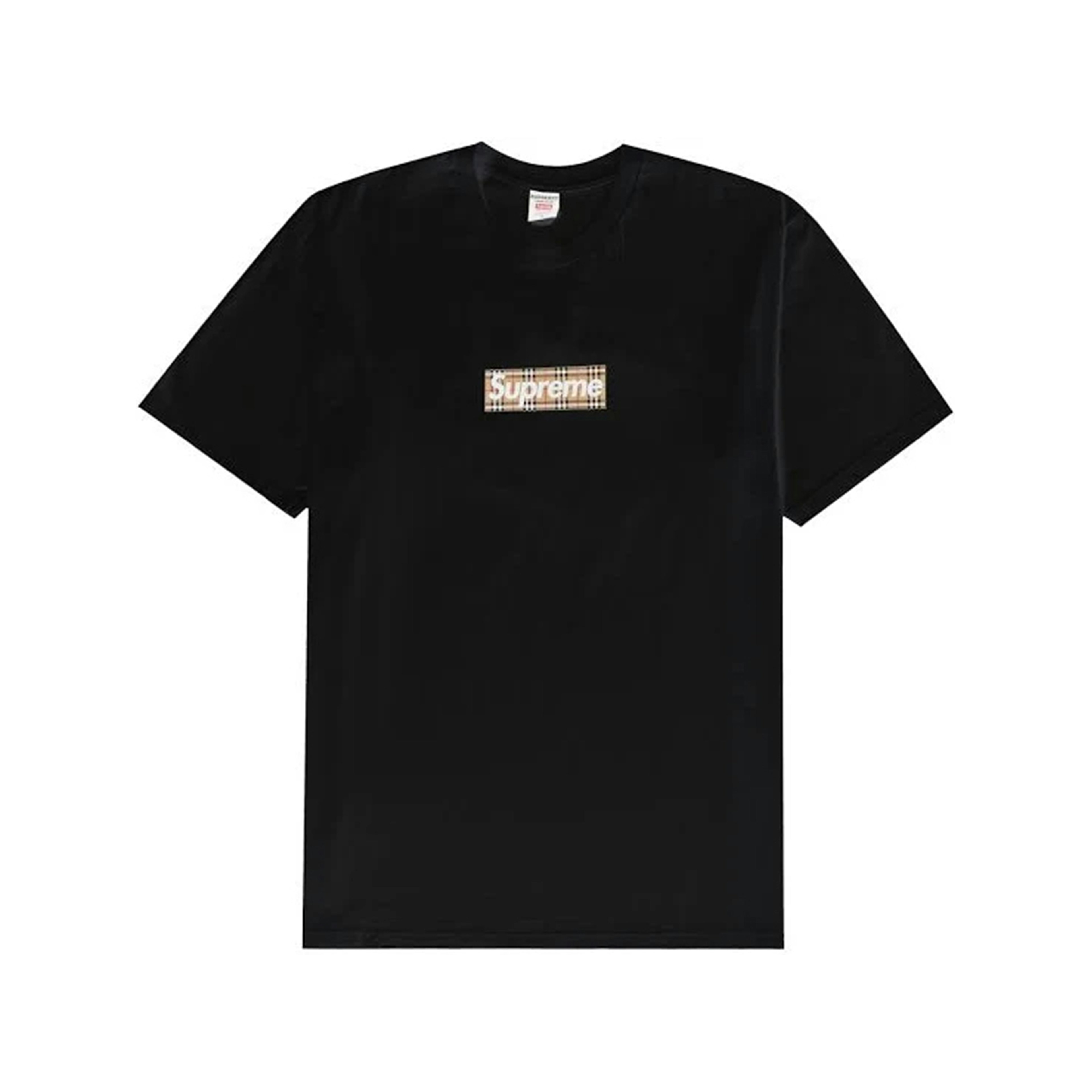 Supreme Burberry Box Logo Tee Black