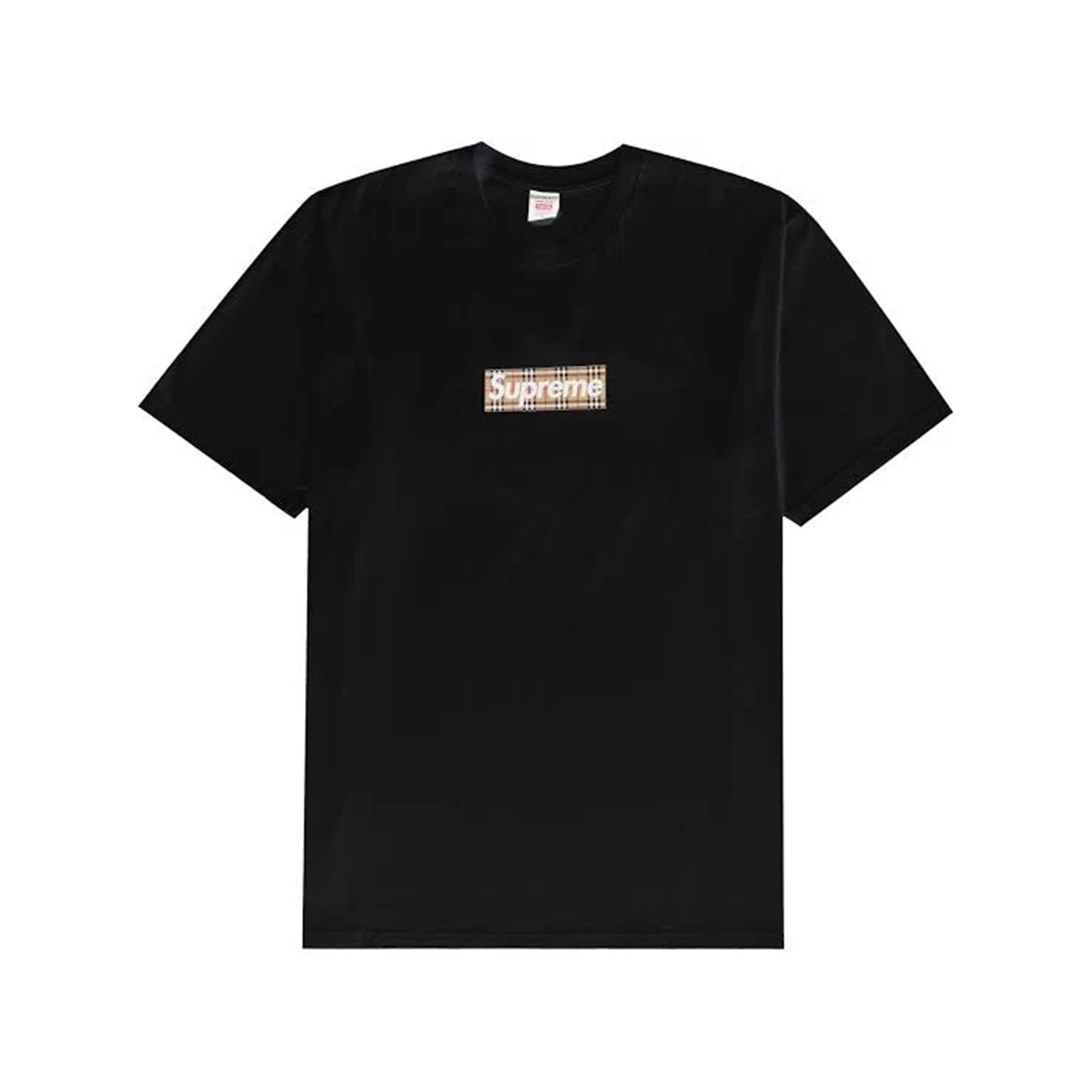 Supreme Burberry Box Logo Tee Black | SUPREME-00042 | Laced