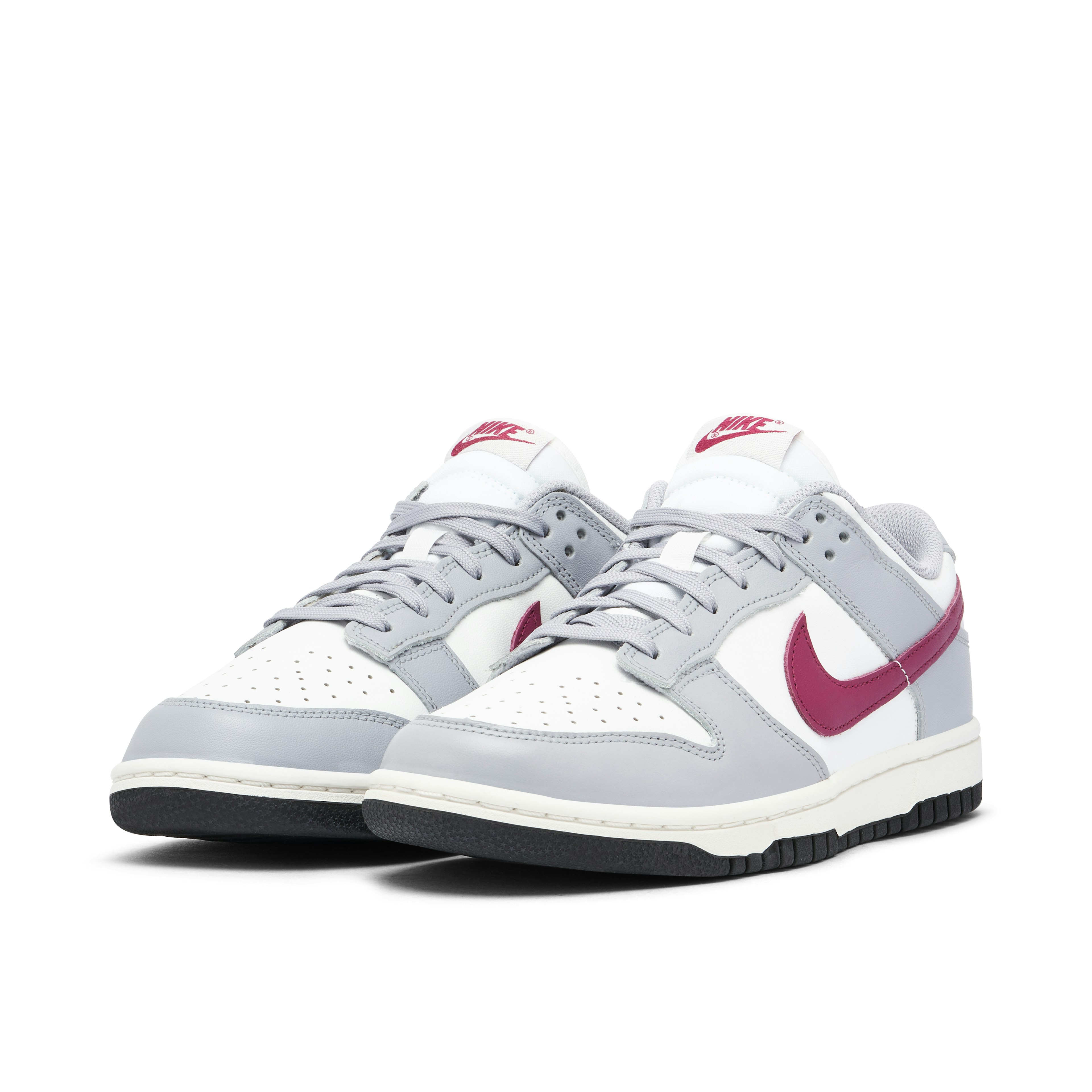 Nike Dunk Low Grey White Burgundy Womens