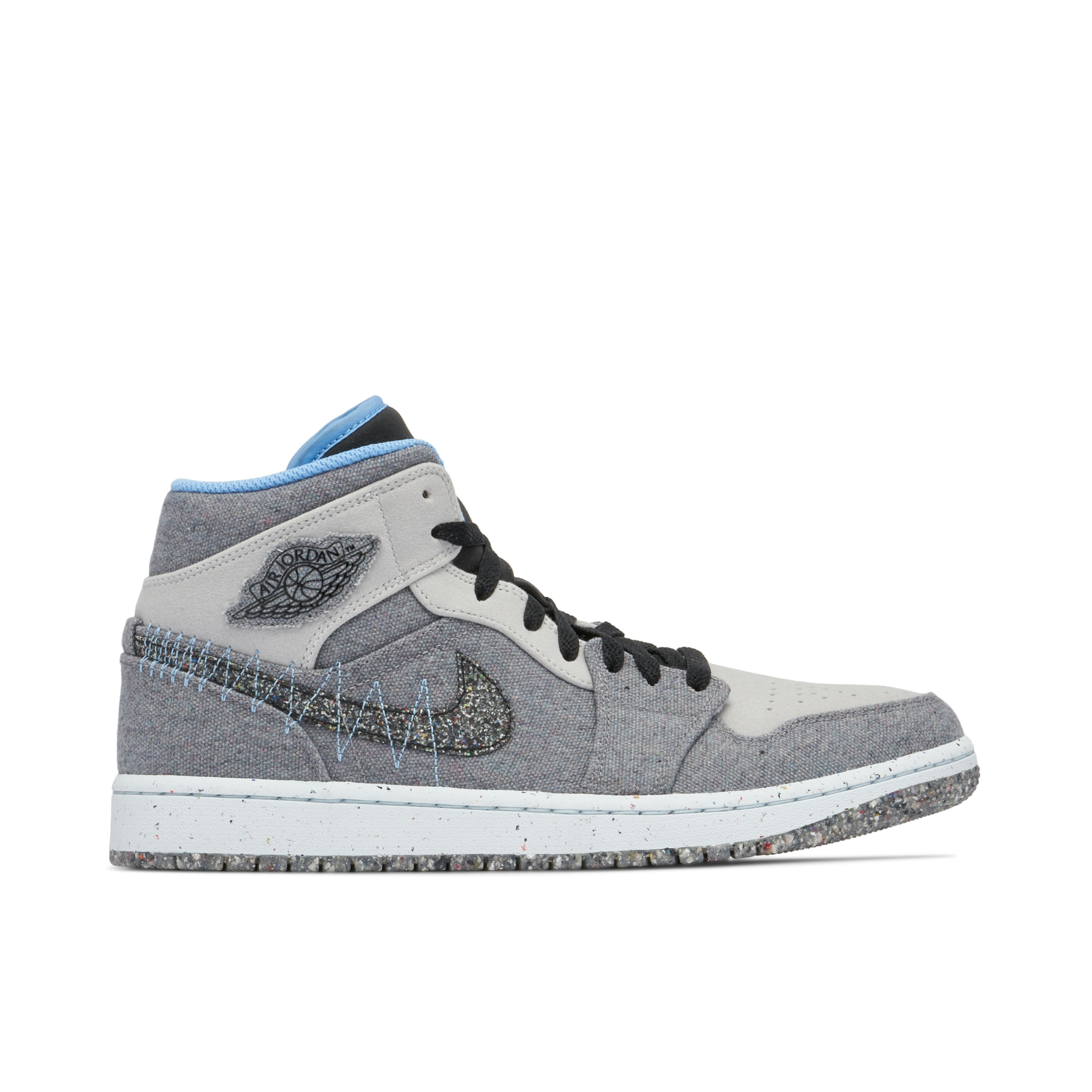 Air Jordan 1 Mid Crater Grey Black Blue