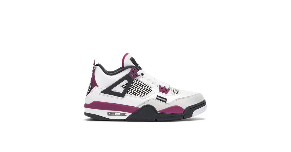 Air Jordan x PSG White Neutral Grey Bordeaux GS CZ6509-100 Laced