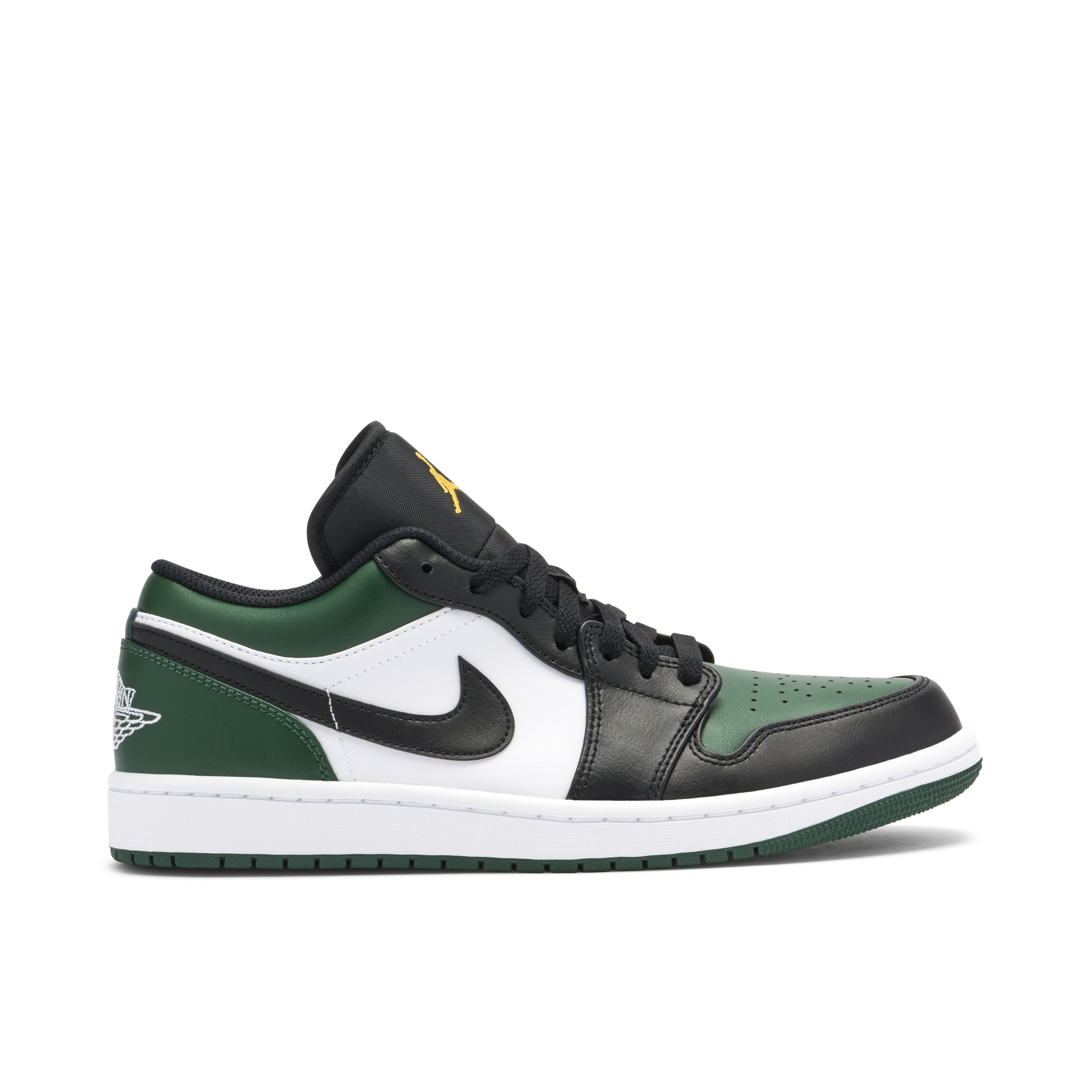 Air Jordan 1 Low Green Toe 553558 371 Laced