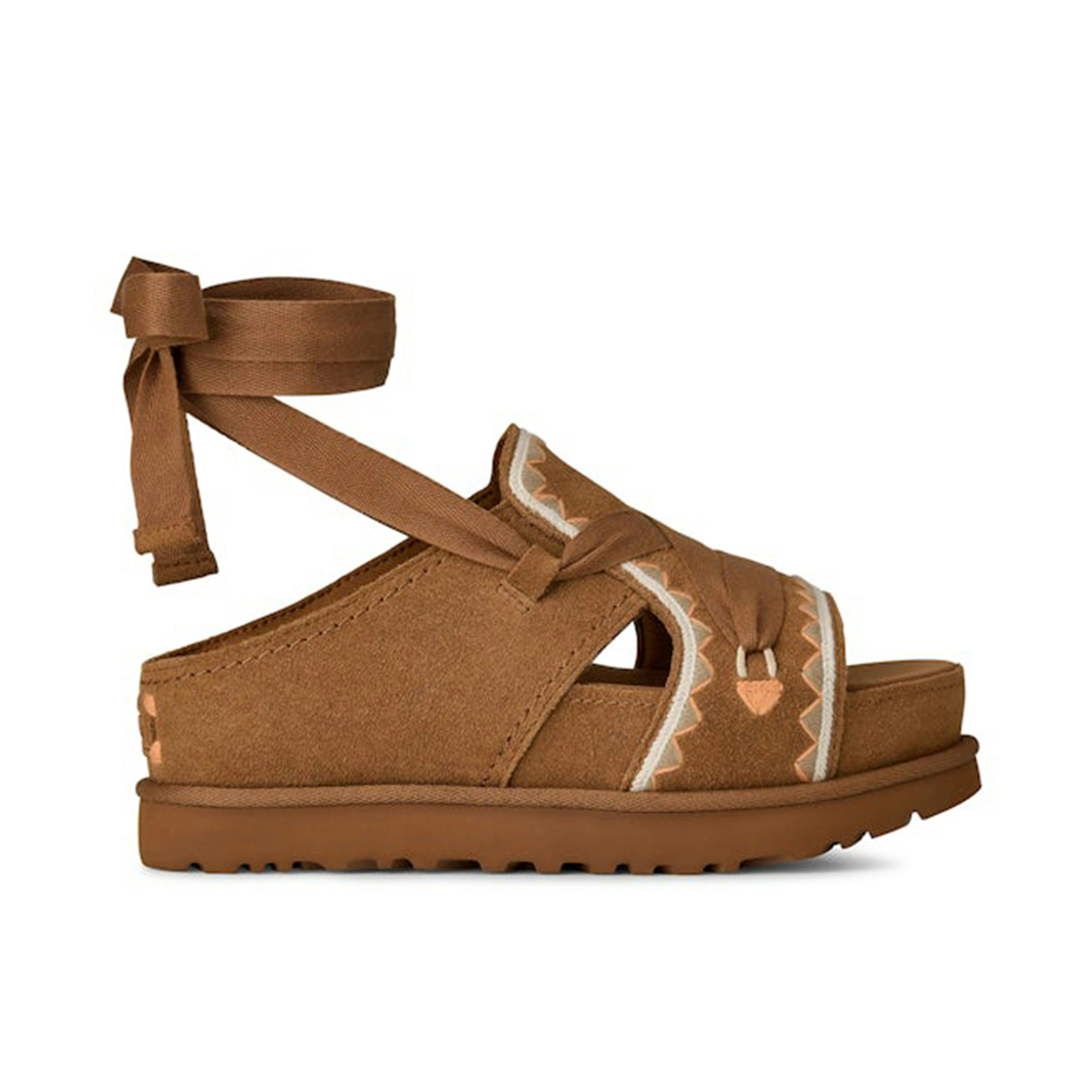 UGG Goldenstar Hi Artistitch Slide Chestnut Multi Womens