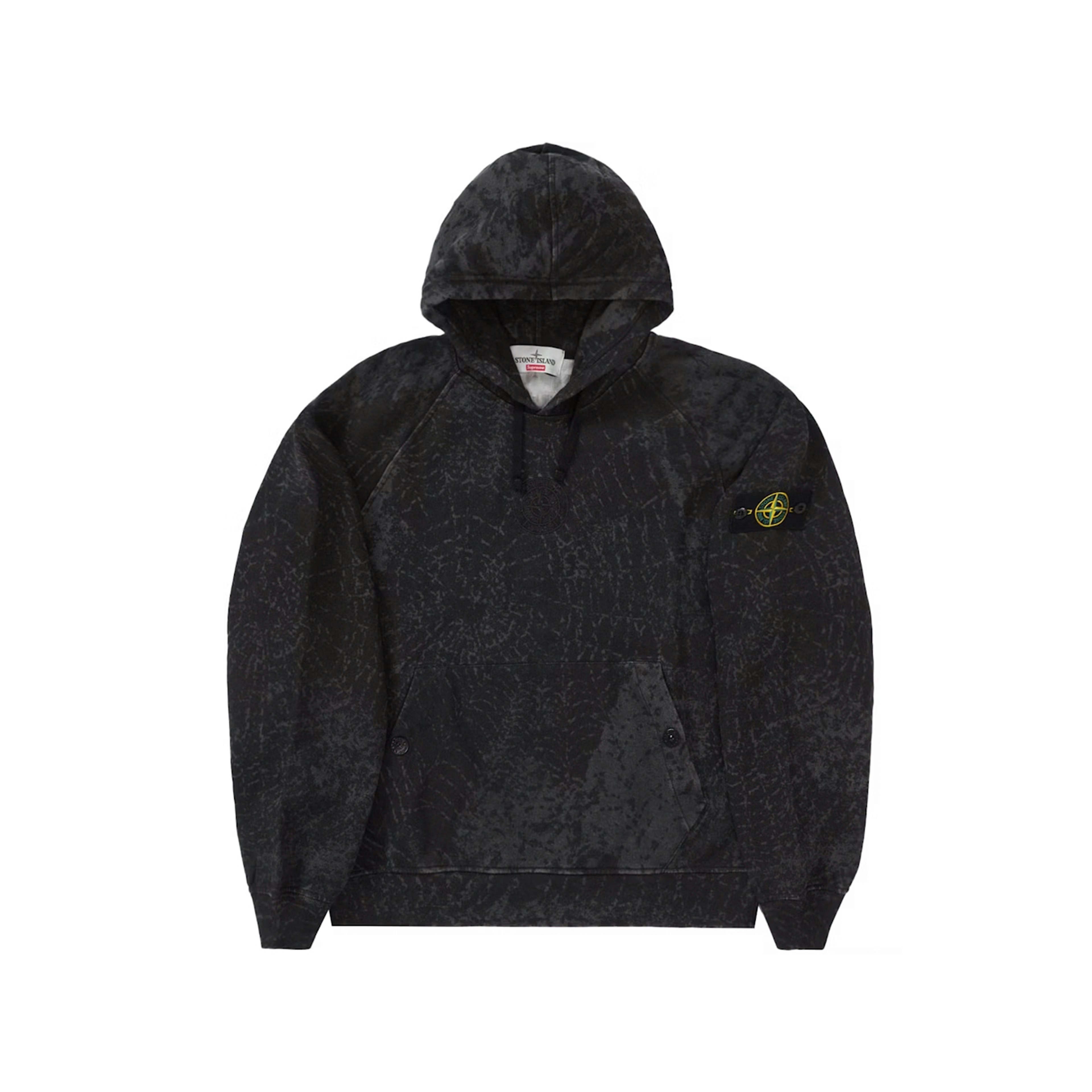 Supreme Stone Island Hooded Sweatshirt (FW23) Black