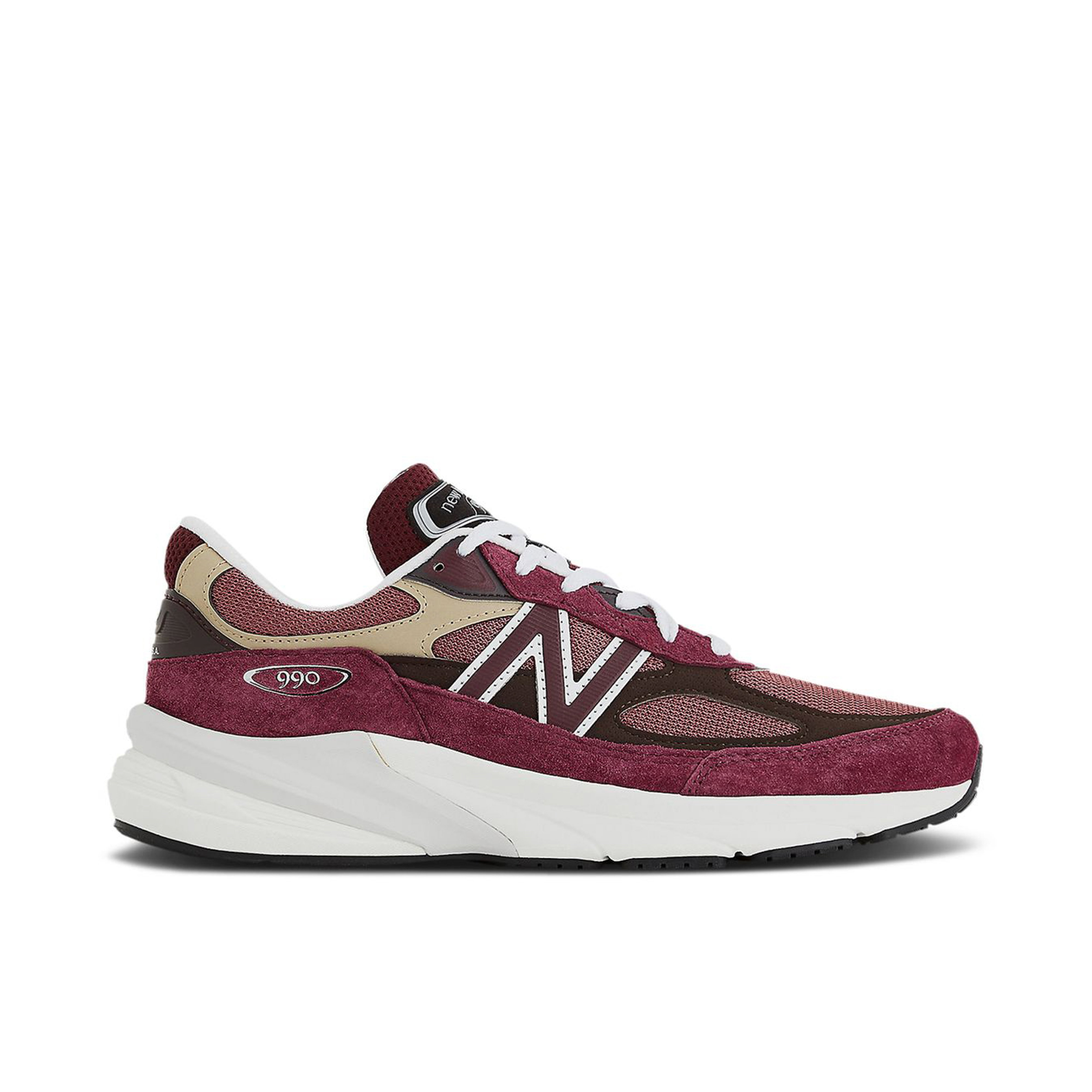 New Balance 990v6 MiUSA Teddy Santis Sneakers in Burgundy Tan New Balance Teddy Santis 990 v6 Made in USA  main image 4