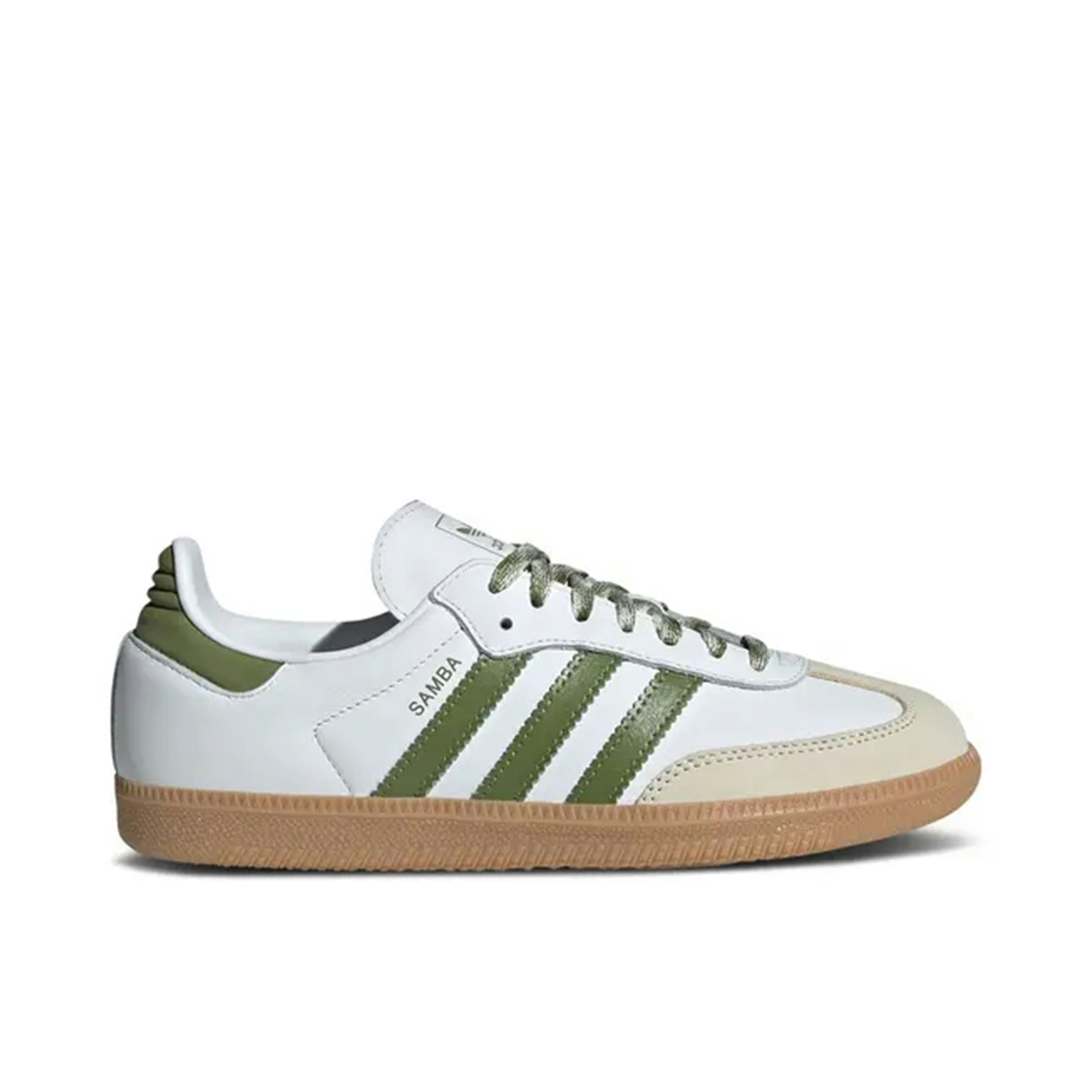 Adidas Samba OG Cloud White Tech Olive Gum Womens