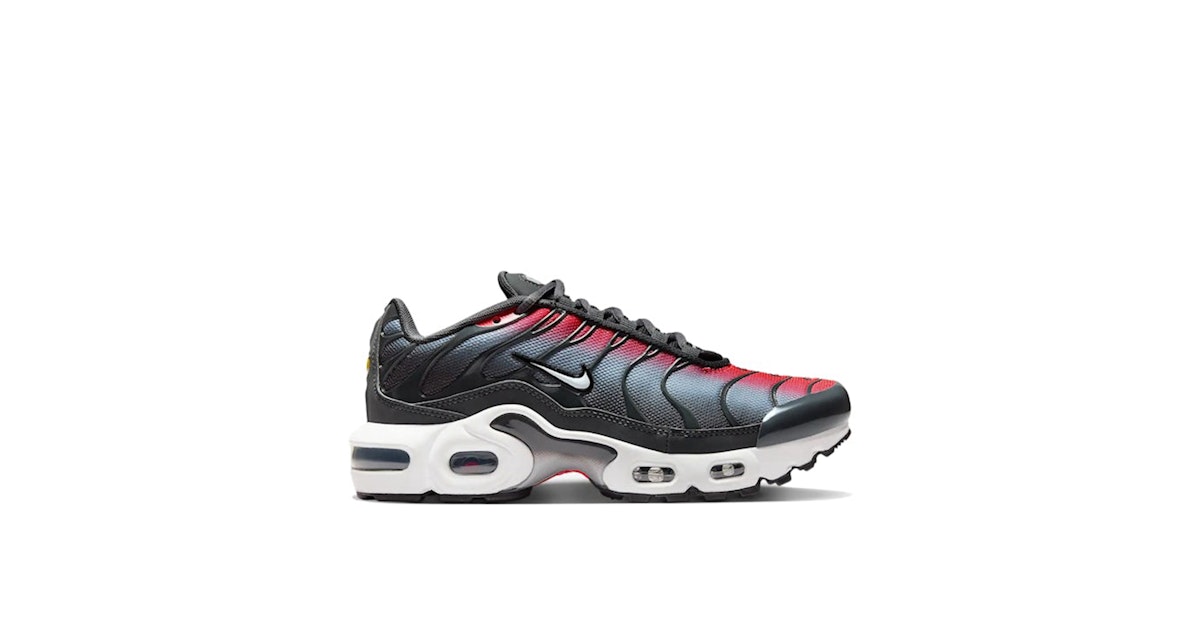 Nike Air Max Plus Bright Crimson Anthracite GS CD0609-604 Laced