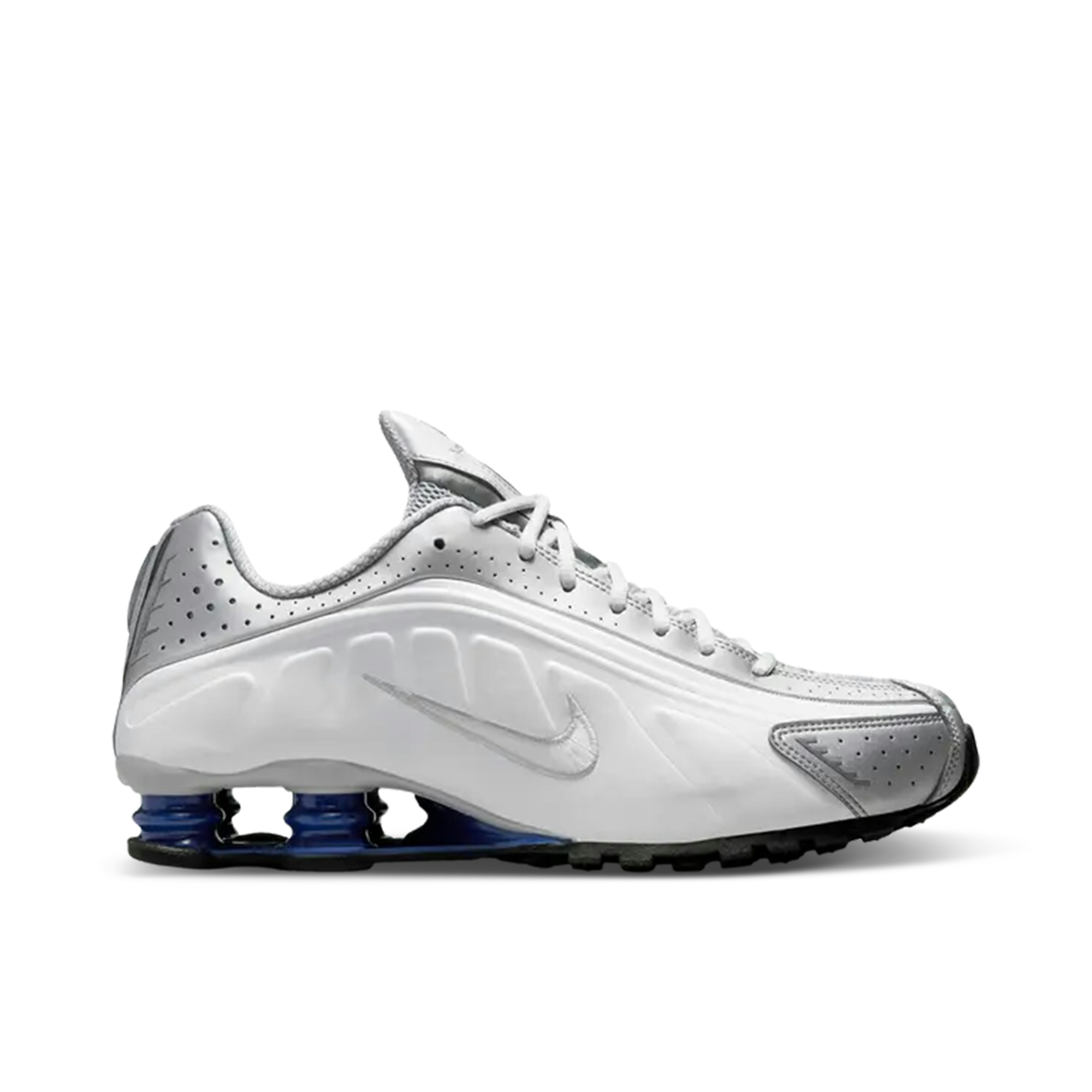 Nike Shox R4 Metallic Silver Deep Royal Blue