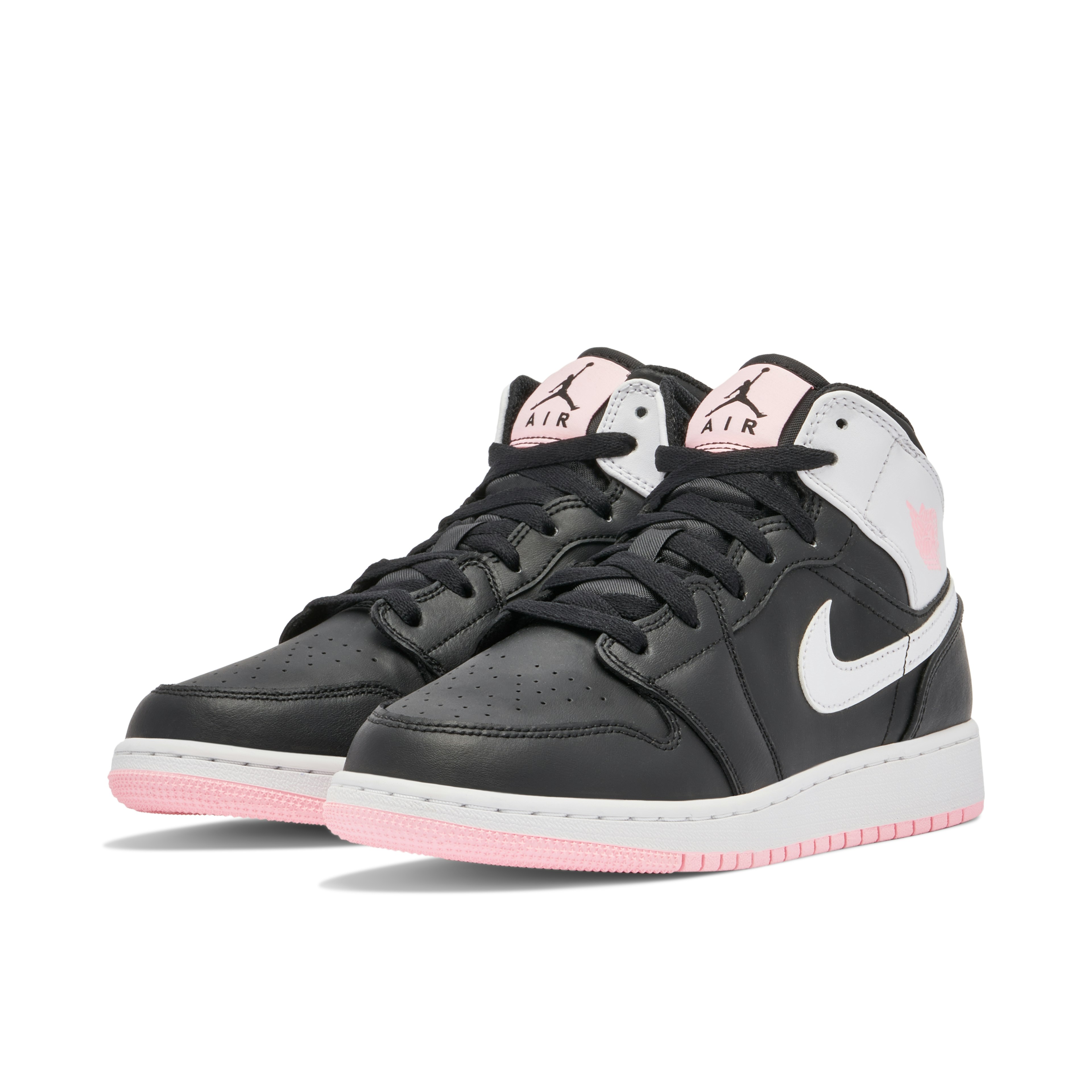 Jordan 1 Mid Black Arctic Pink GS