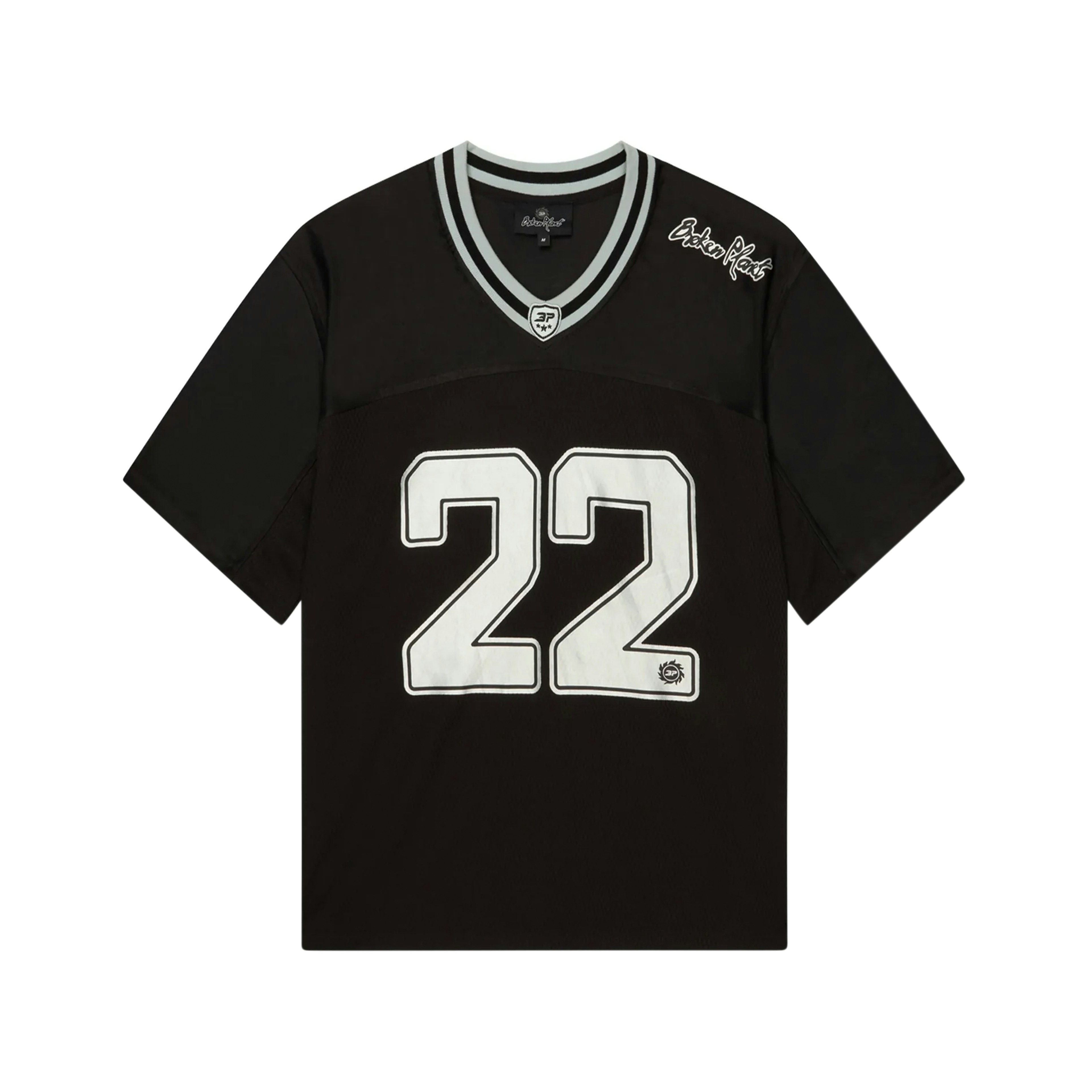 Broken Planet Black Silver Football Jersey