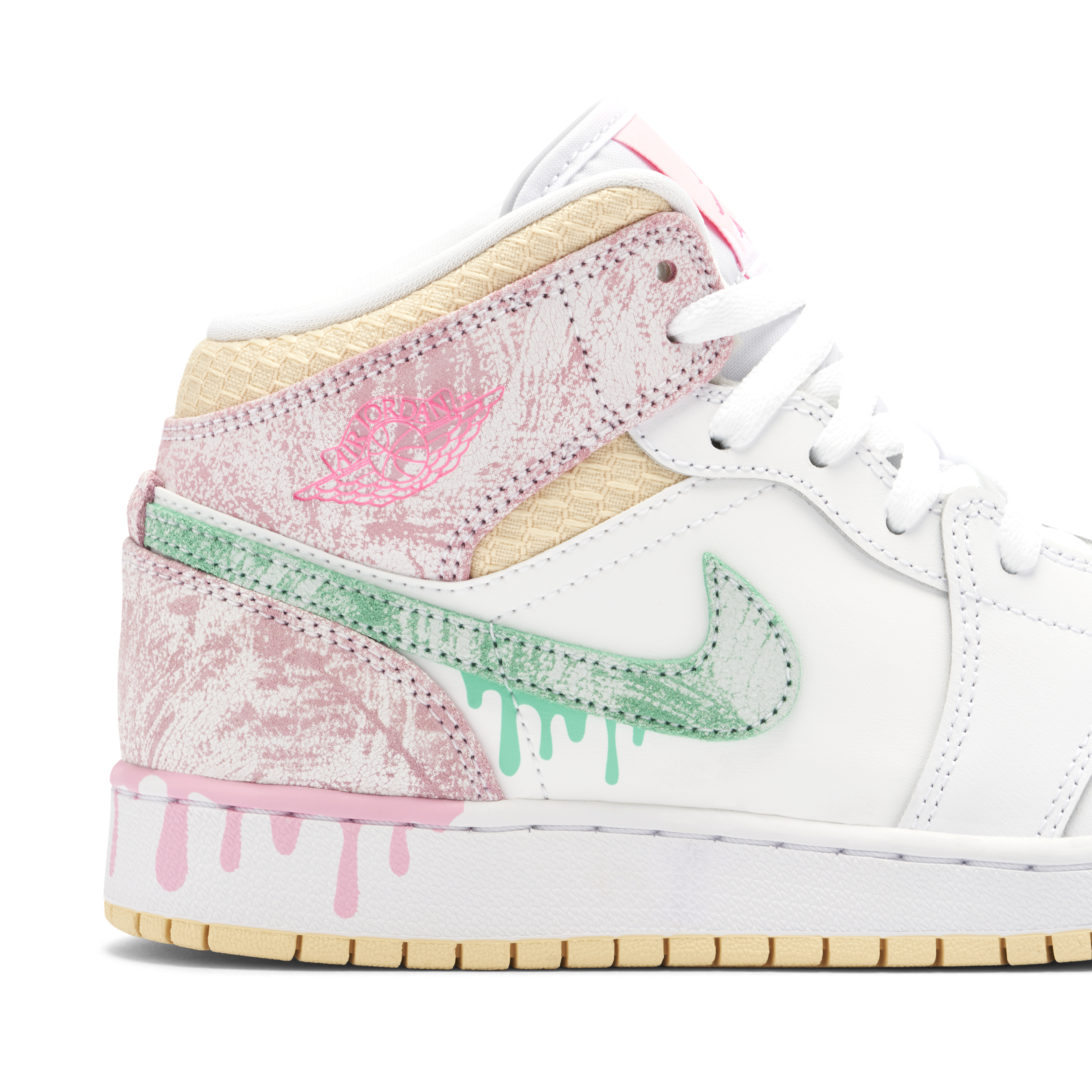 Air Jordan 1 Mid Paint Drip GS