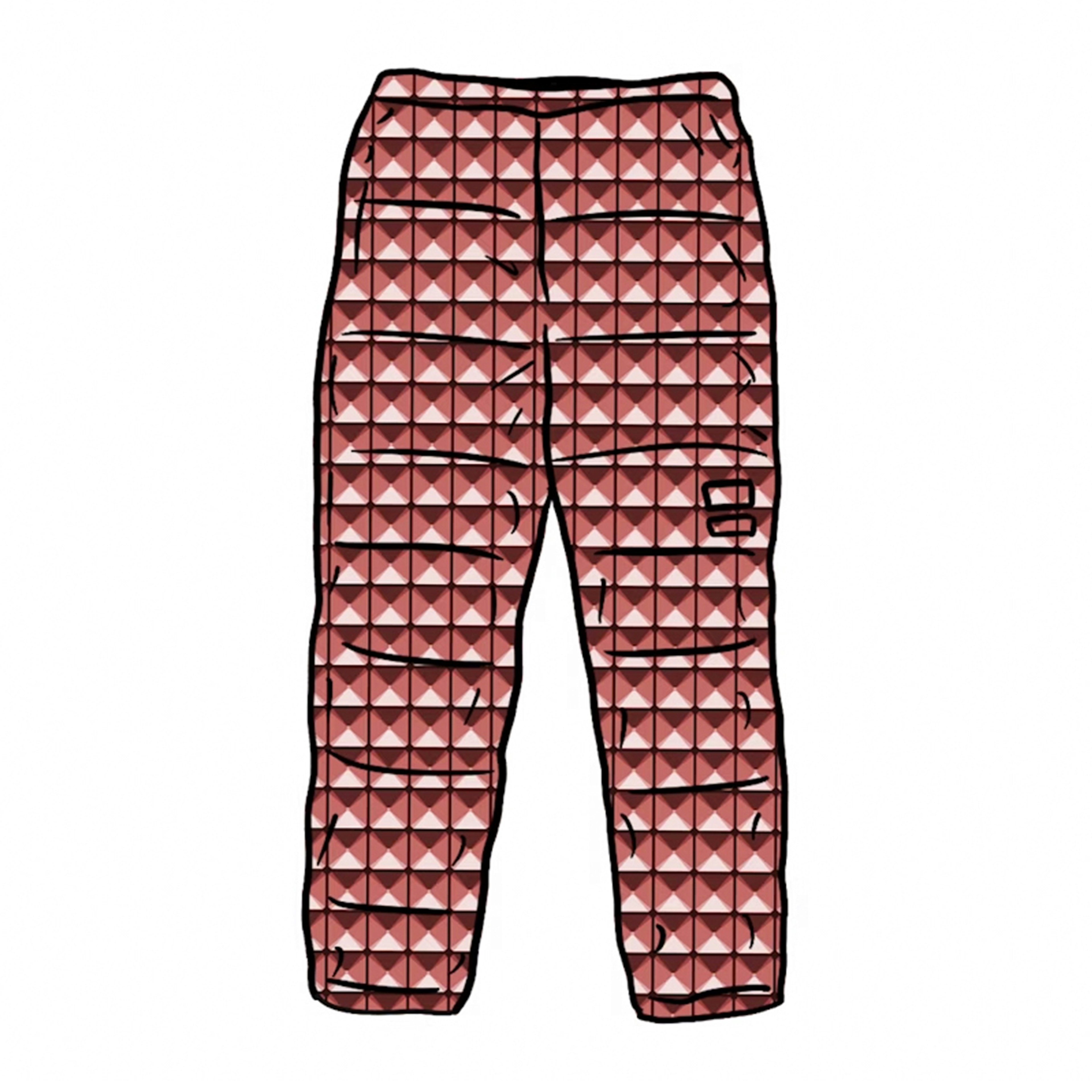 Supreme The North Face Studded Nuptse Pant Red