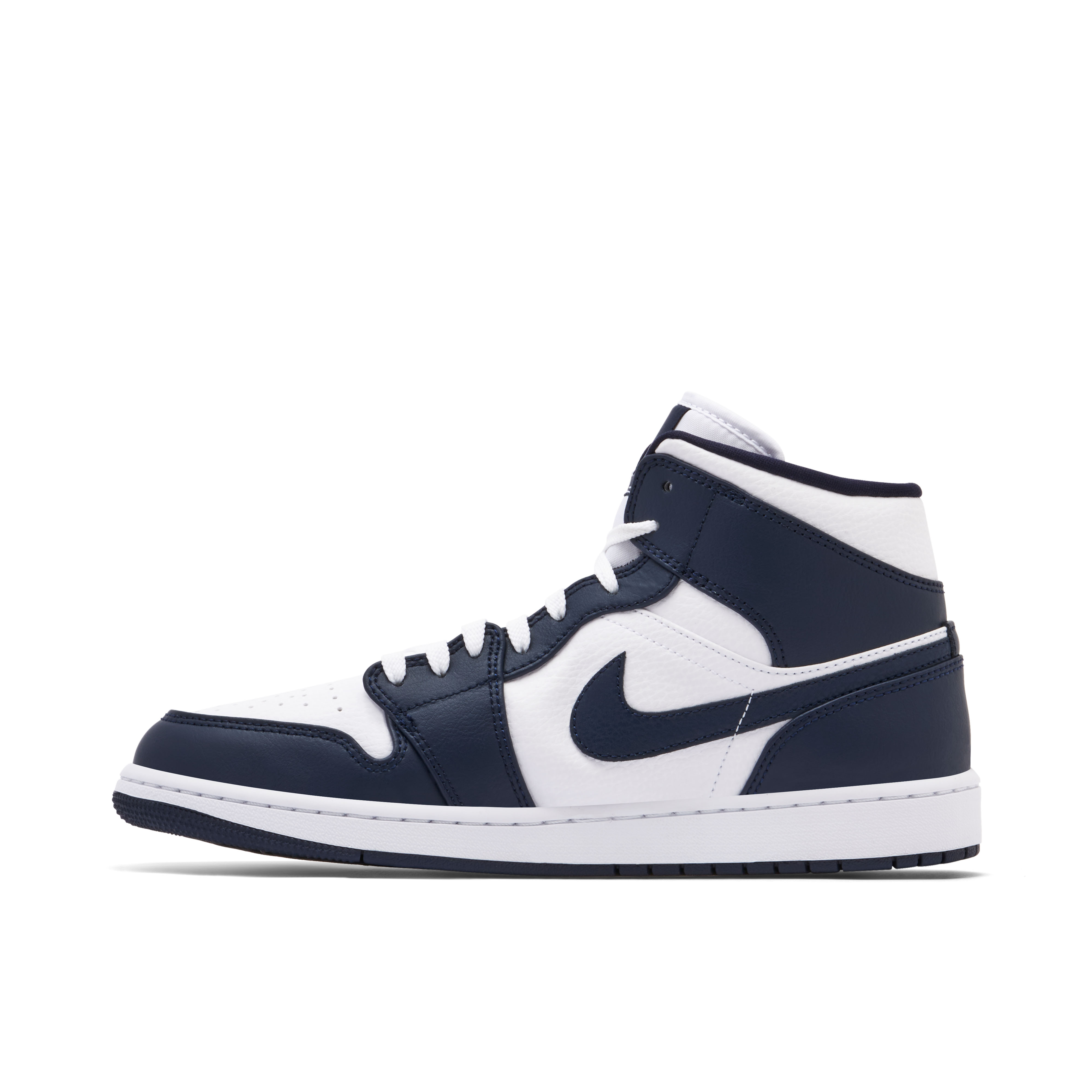 Air Jordan 1 Mid White Metallic Gold Obsidian | 554724-174 | Laced