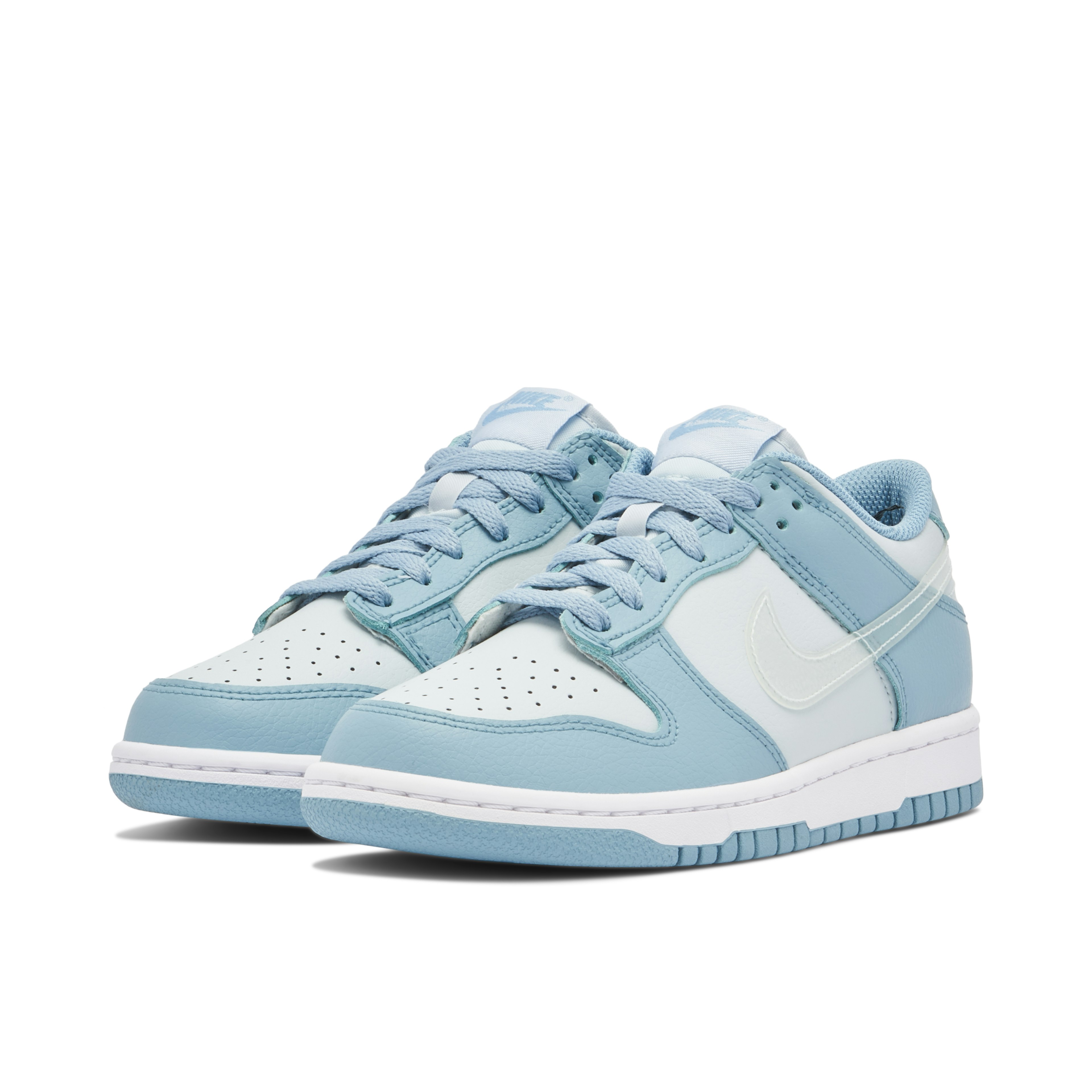 Nike Dunk Low Clear Swoosh Blue GS