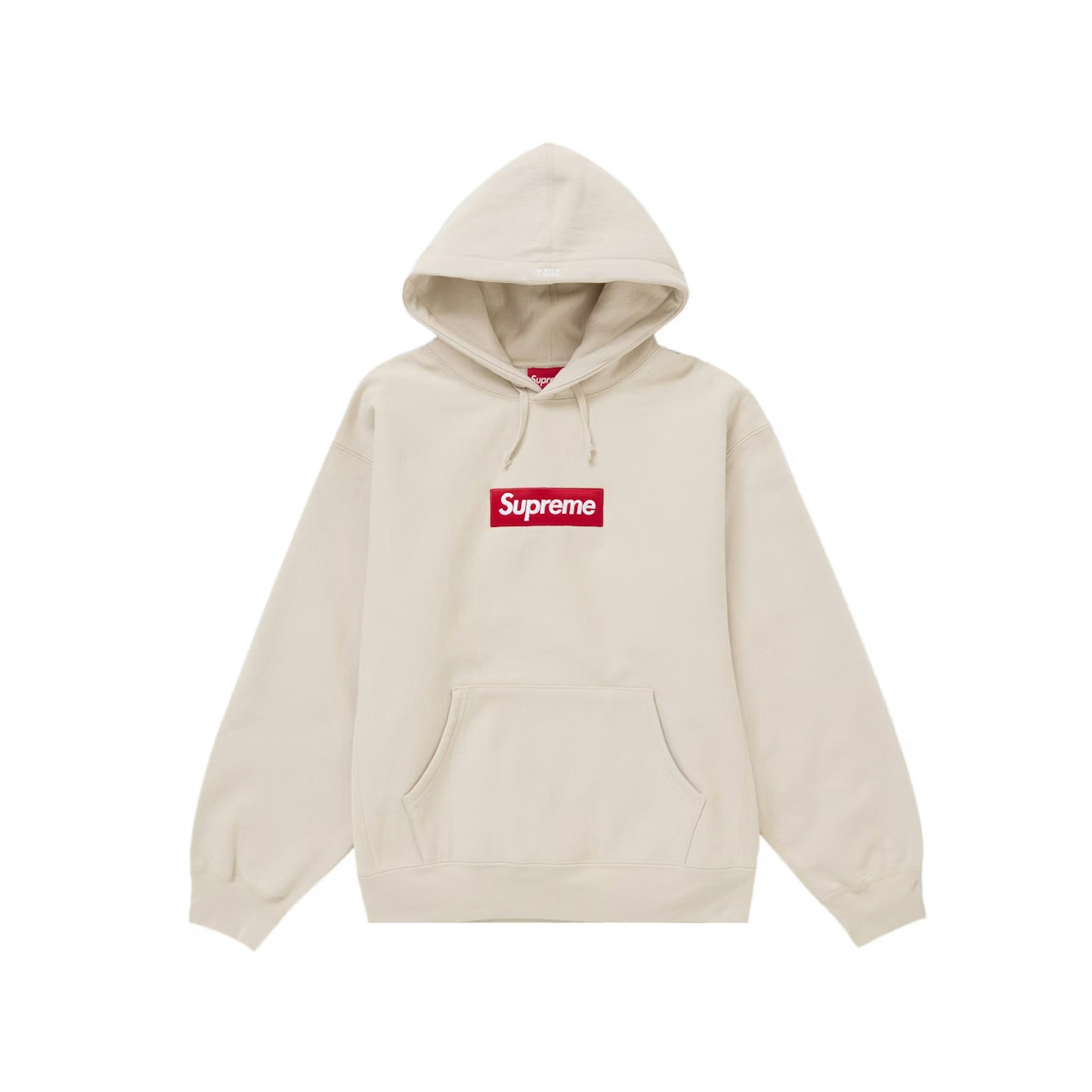 Supreme Box Logo Hooded Sweatshirt Cream