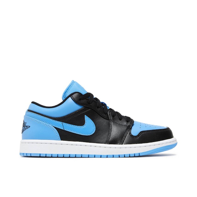 low jordan 1 blue and black