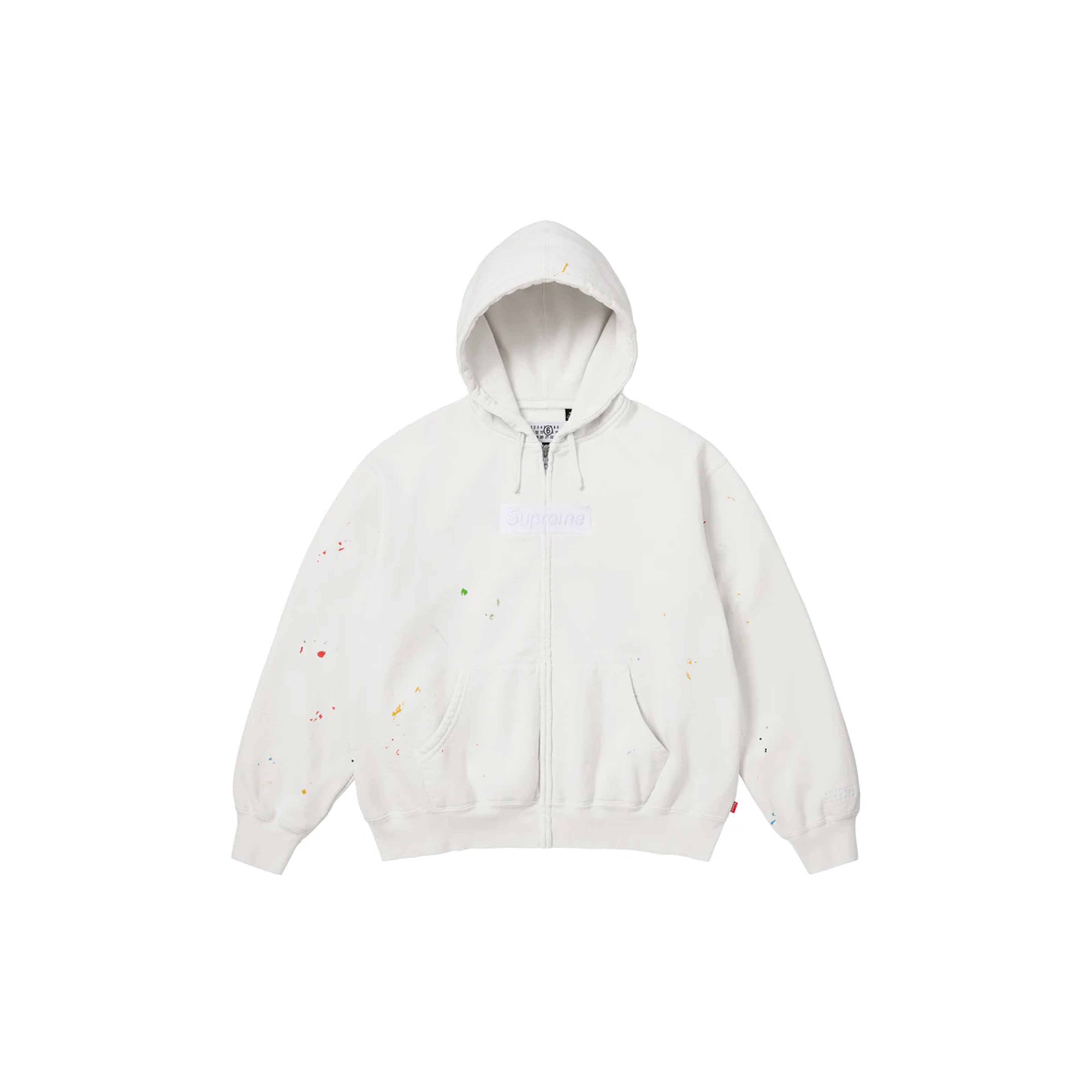 トップス MM6 Box Logo Zip Up Hooded Sweatshirt Supreme MM6 Maison Margiela Box Logo Zip Up Sweatshirt